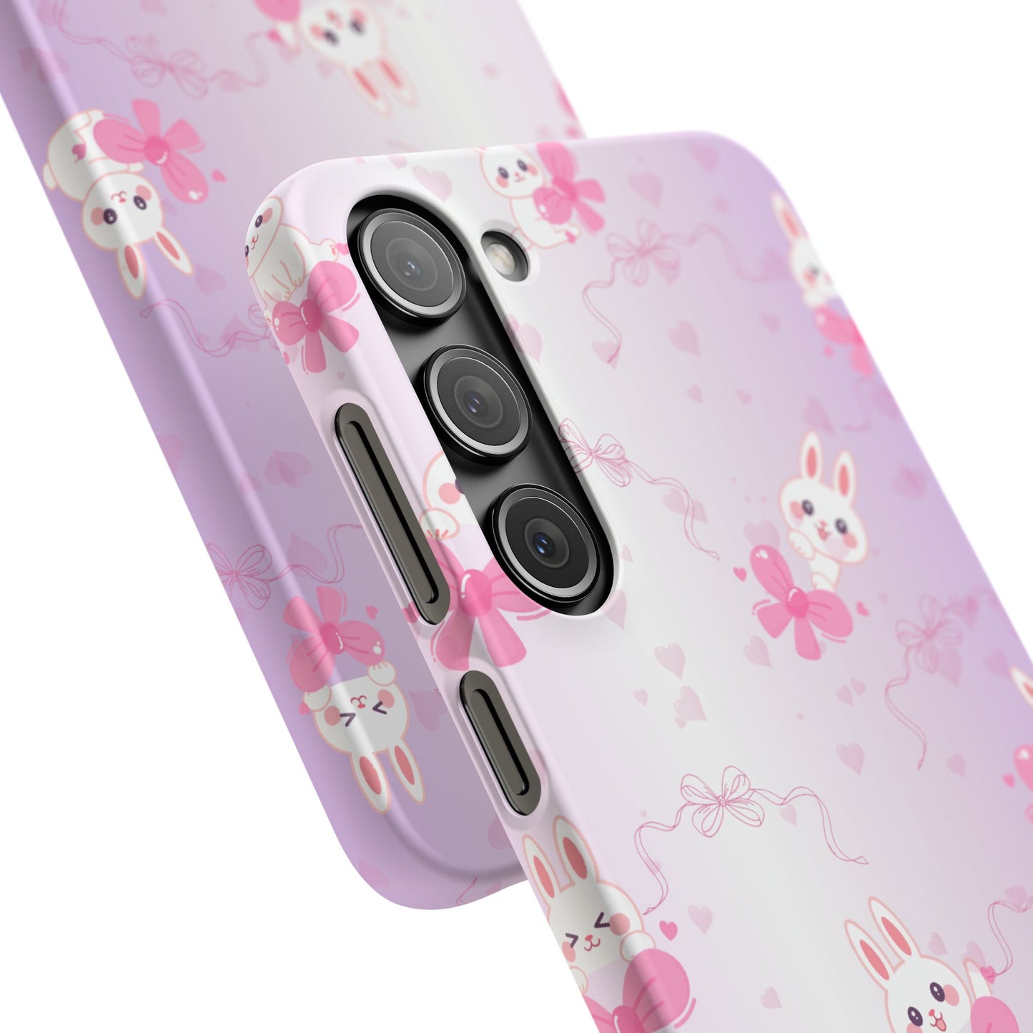 Cute Bunny Snap Cases, Pink Bunny Phone Case, Pastel Animal Phone Cover, Spring Accessories, Gift for Animal Lovers