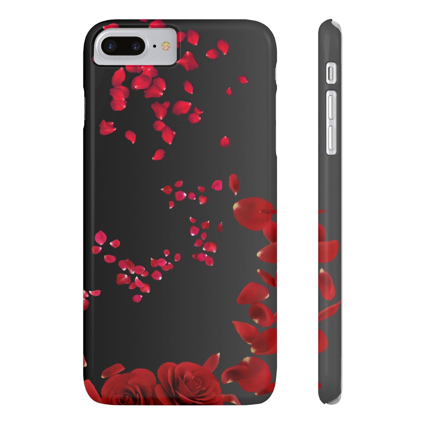 Romantic Rose Slim Phone Case - Floral Design, Love Gift, Phone Accessory, Customizable Cover, Valentine’s Day Present