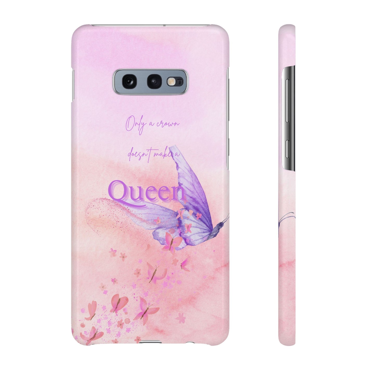 Butterfly Queen Phone Case, Floral Snap Case for Women, Dreamy Aesthetic