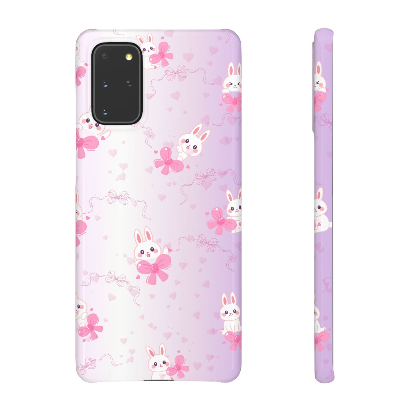 Cute Bunny Snap Cases, Pink Bunny Phone Case, Pastel Animal Phone Cover, Spring Accessories, Gift for Animal Lovers