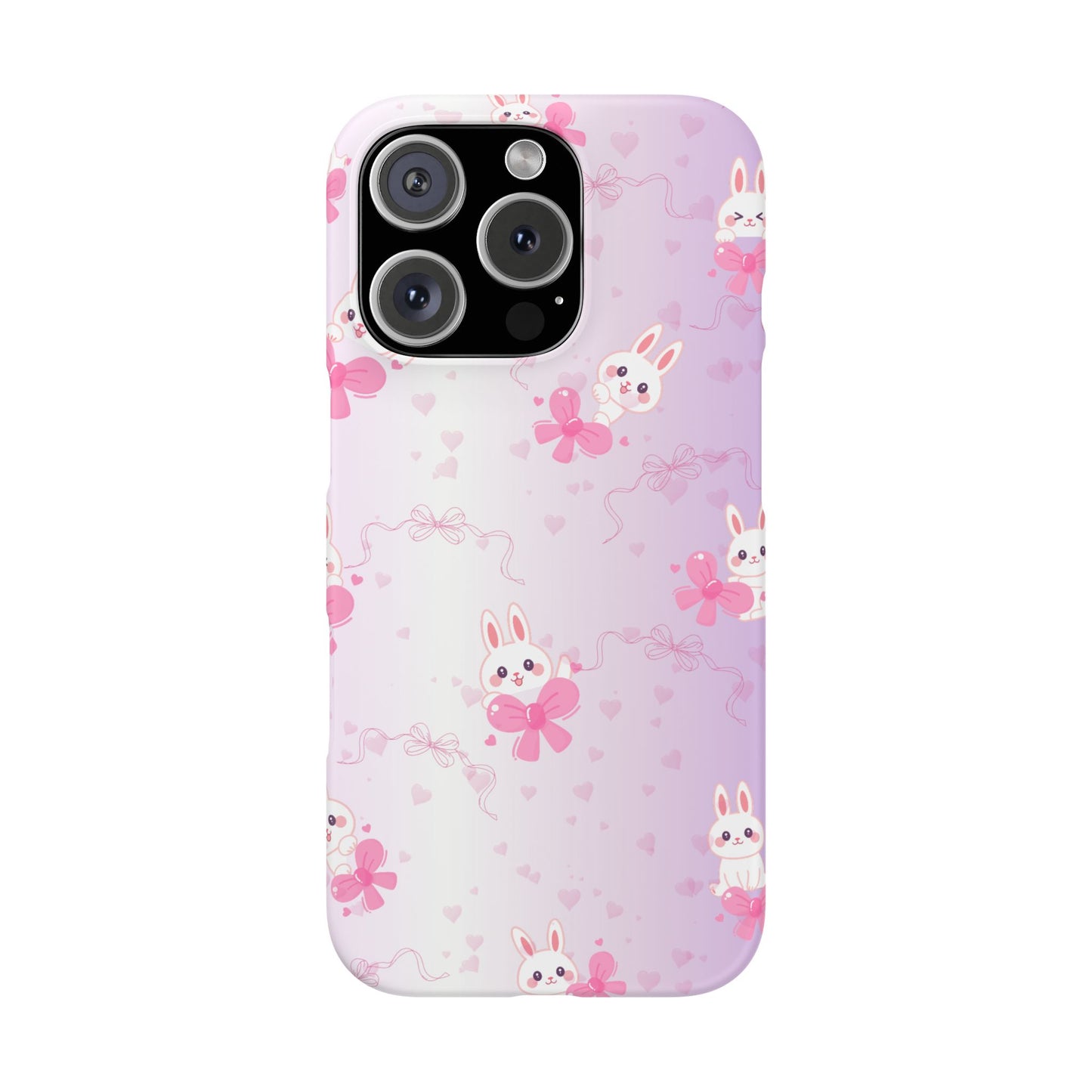 Cute Bunny Snap Cases, Pink Bunny Phone Case, Pastel Animal Phone Cover, Spring Accessories, Gift for Animal Lovers