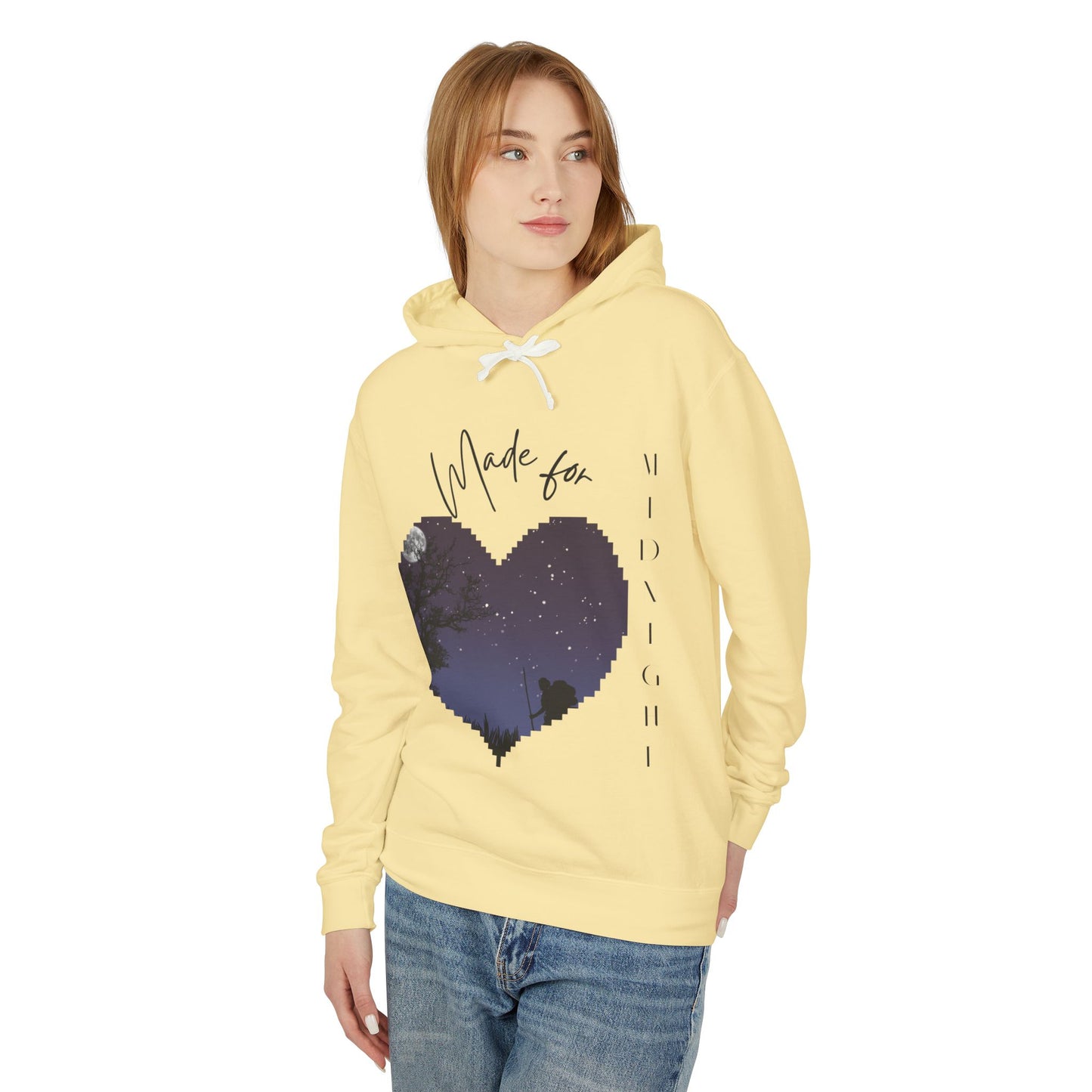Midnight Love Lightweight Hoodie | Cozy Hooded Sweatshirt fo Ideal Gift for Friends, Casual Wear
