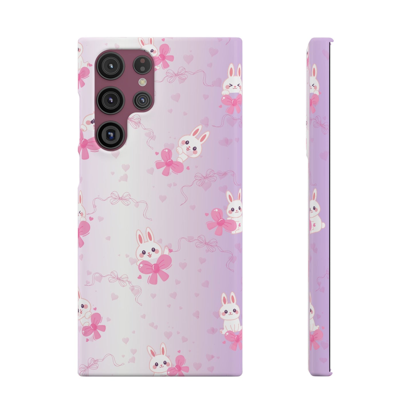 Cute Bunny Snap Cases, Pink Bunny Phone Case, Pastel Animal Phone Cover, Spring Accessories, Gift for Animal Lovers