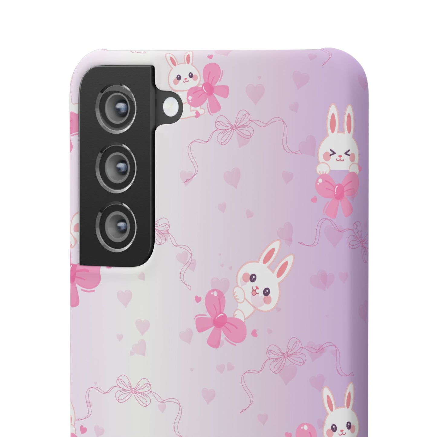 Cute Bunny Snap Cases, Pink Bunny Phone Case, Pastel Animal Phone Cover, Spring Accessories, Gift for Animal Lovers
