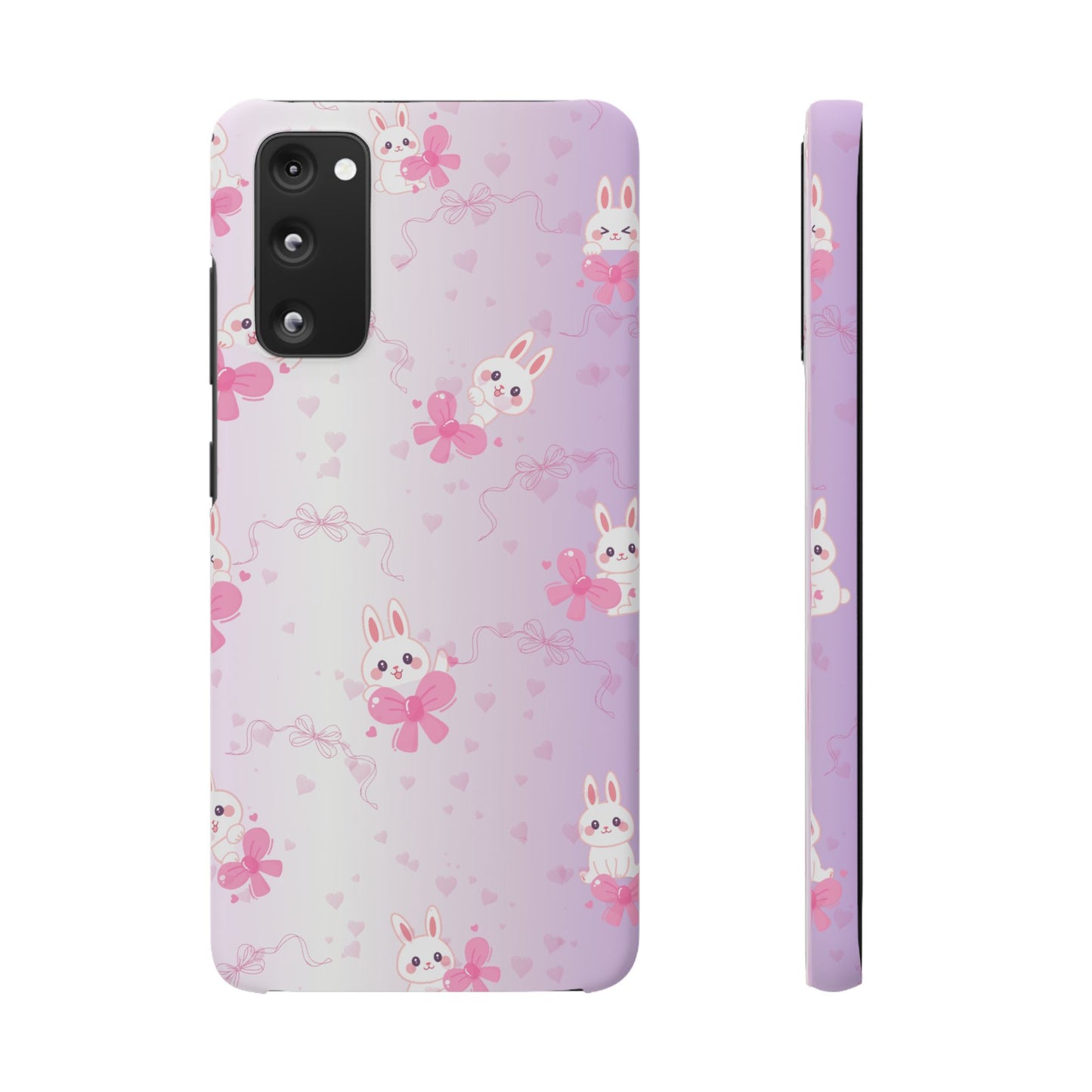 Cute Bunny Snap Cases, Pink Bunny Phone Case, Pastel Animal Phone Cover, Spring Accessories, Gift for Animal Lovers