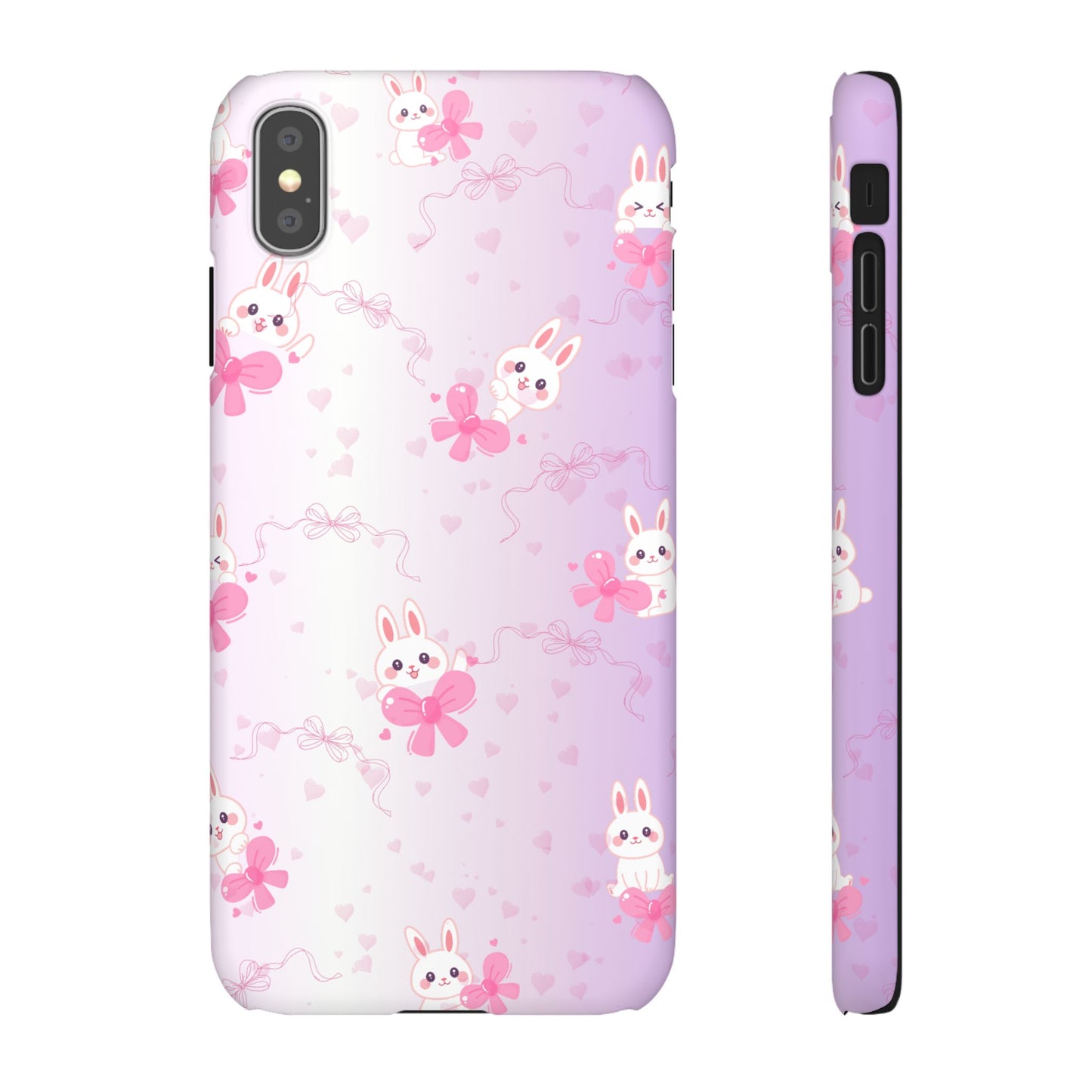 Cute Bunny Snap Cases, Pink Bunny Phone Case, Pastel Animal Phone Cover, Spring Accessories, Gift for Animal Lovers