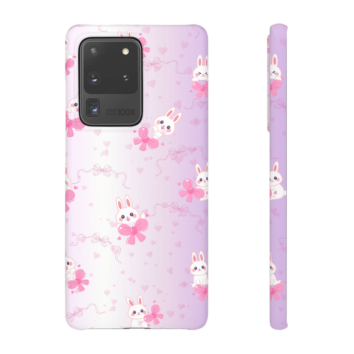 Cute Bunny Snap Cases, Pink Bunny Phone Case, Pastel Animal Phone Cover, Spring Accessories, Gift for Animal Lovers