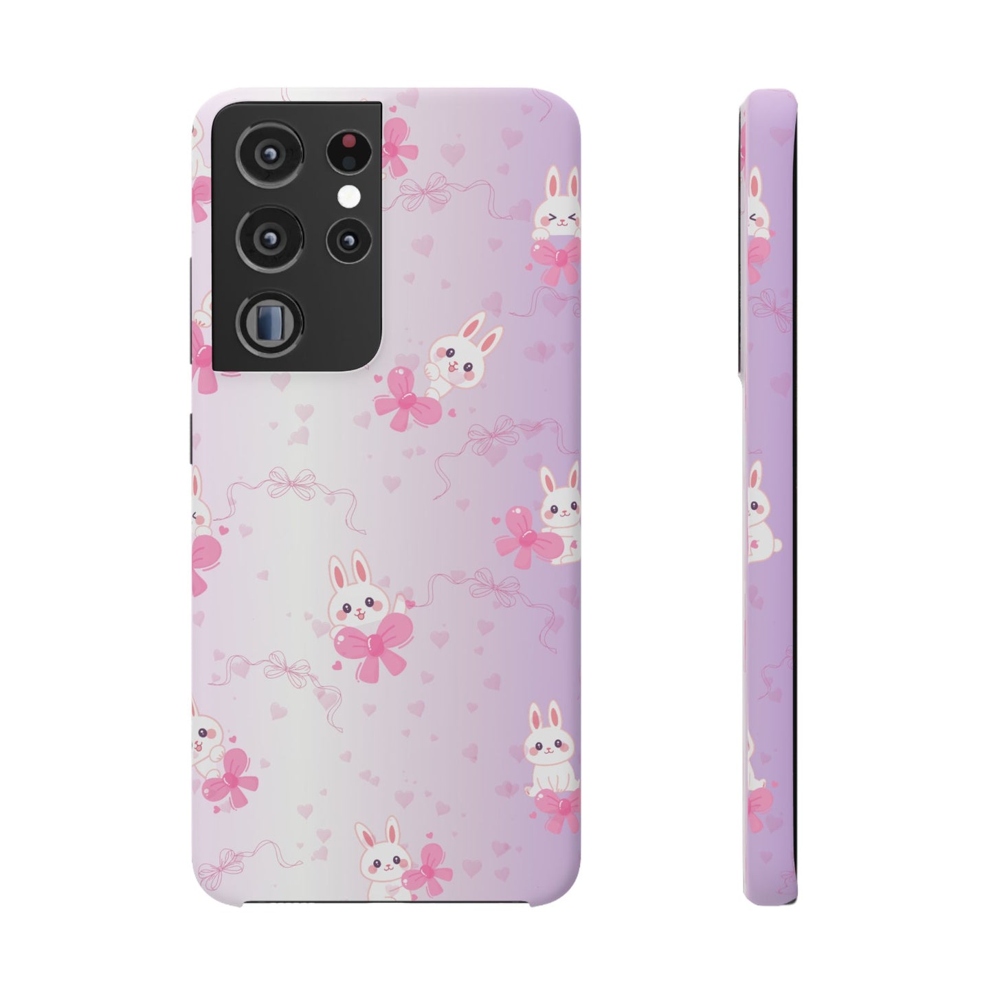Cute Bunny Snap Cases, Pink Bunny Phone Case, Pastel Animal Phone Cover, Spring Accessories, Gift for Animal Lovers