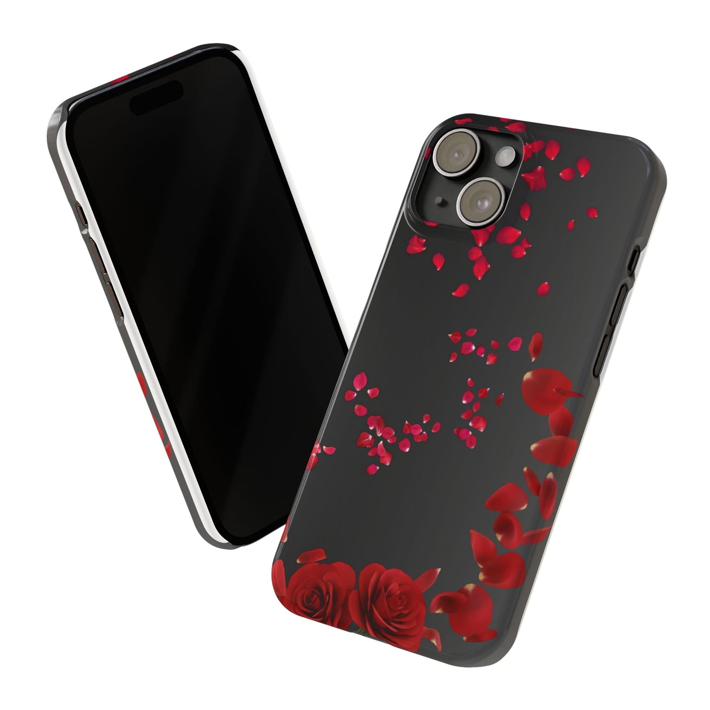 Romantic Rose Slim Phone Case - Floral Design, Love Gift, Phone Accessory, Customizable Cover, Valentine’s Day Present