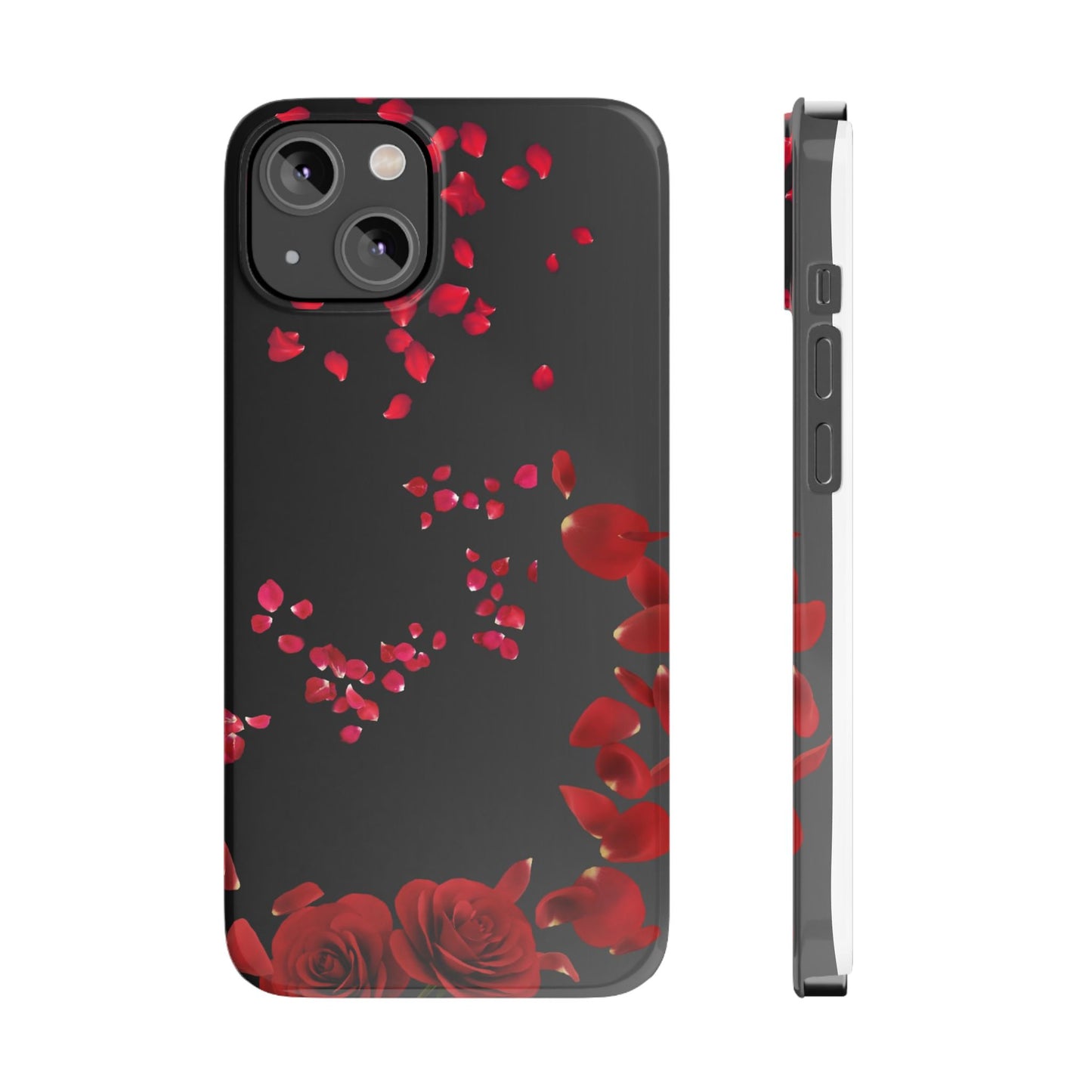 Romantic Rose Slim Phone Case - Floral Design, Love Gift, Phone Accessory, Customizable Cover, Valentine’s Day Present