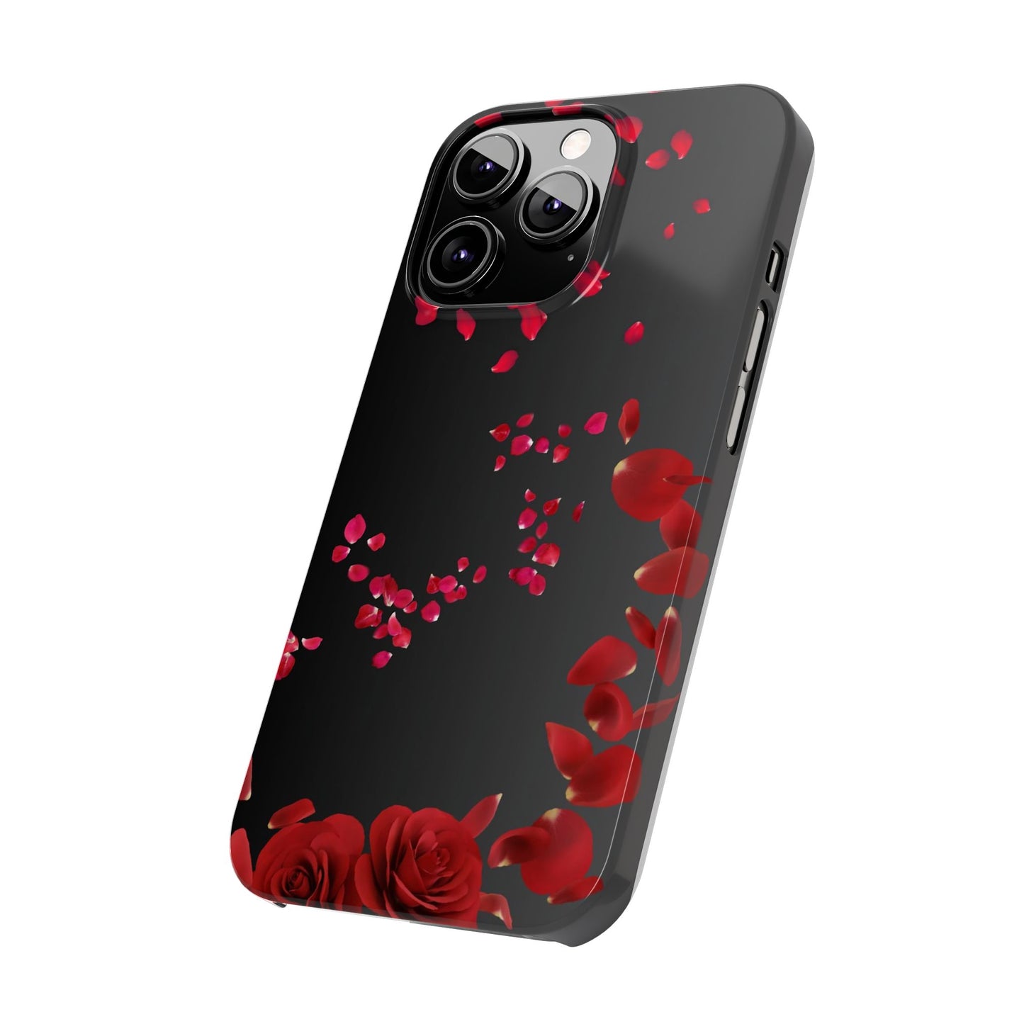 Romantic Rose Slim Phone Case - Floral Design, Love Gift, Phone Accessory, Customizable Cover, Valentine’s Day Present