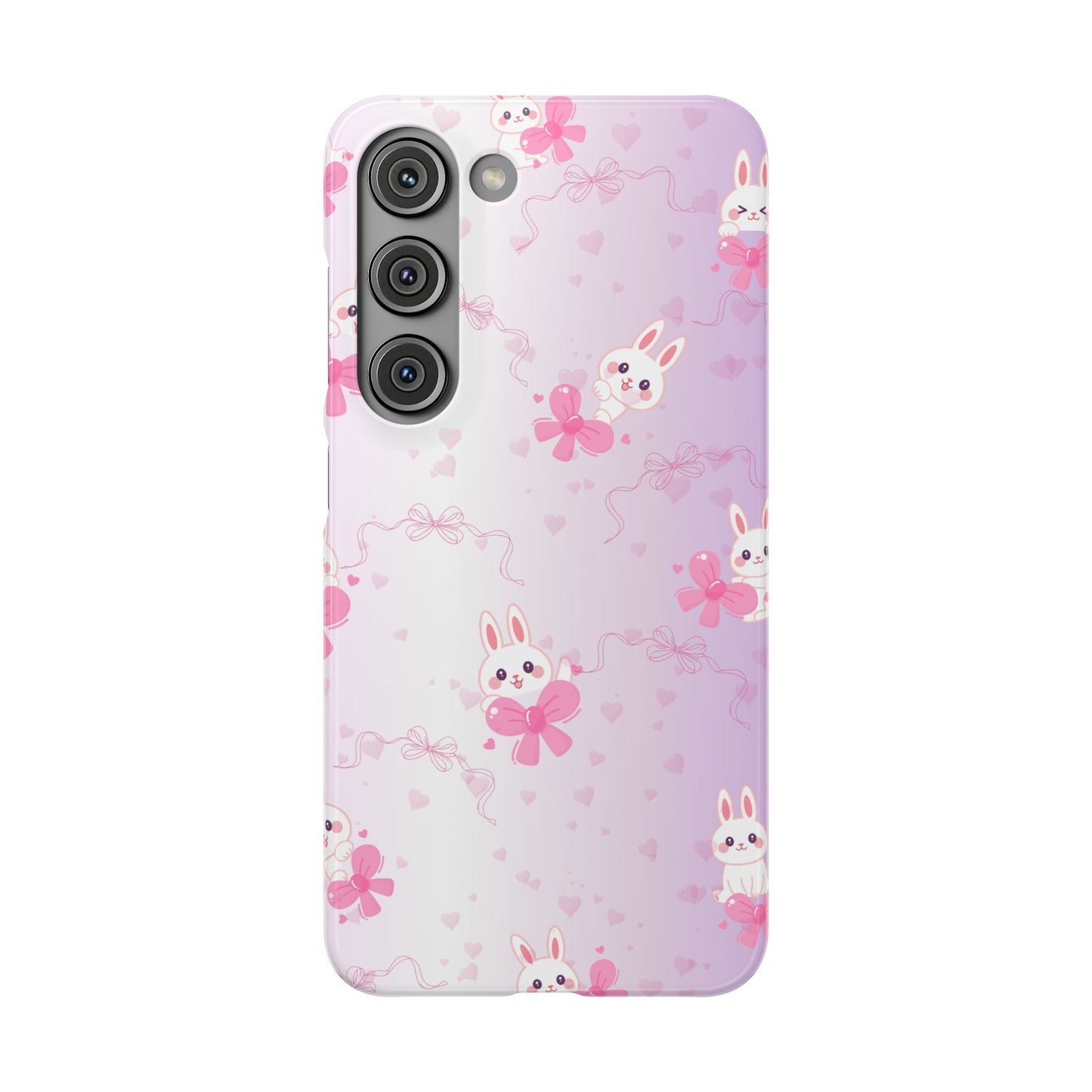 Cute Bunny Snap Cases, Pink Bunny Phone Case, Pastel Animal Phone Cover, Spring Accessories, Gift for Animal Lovers