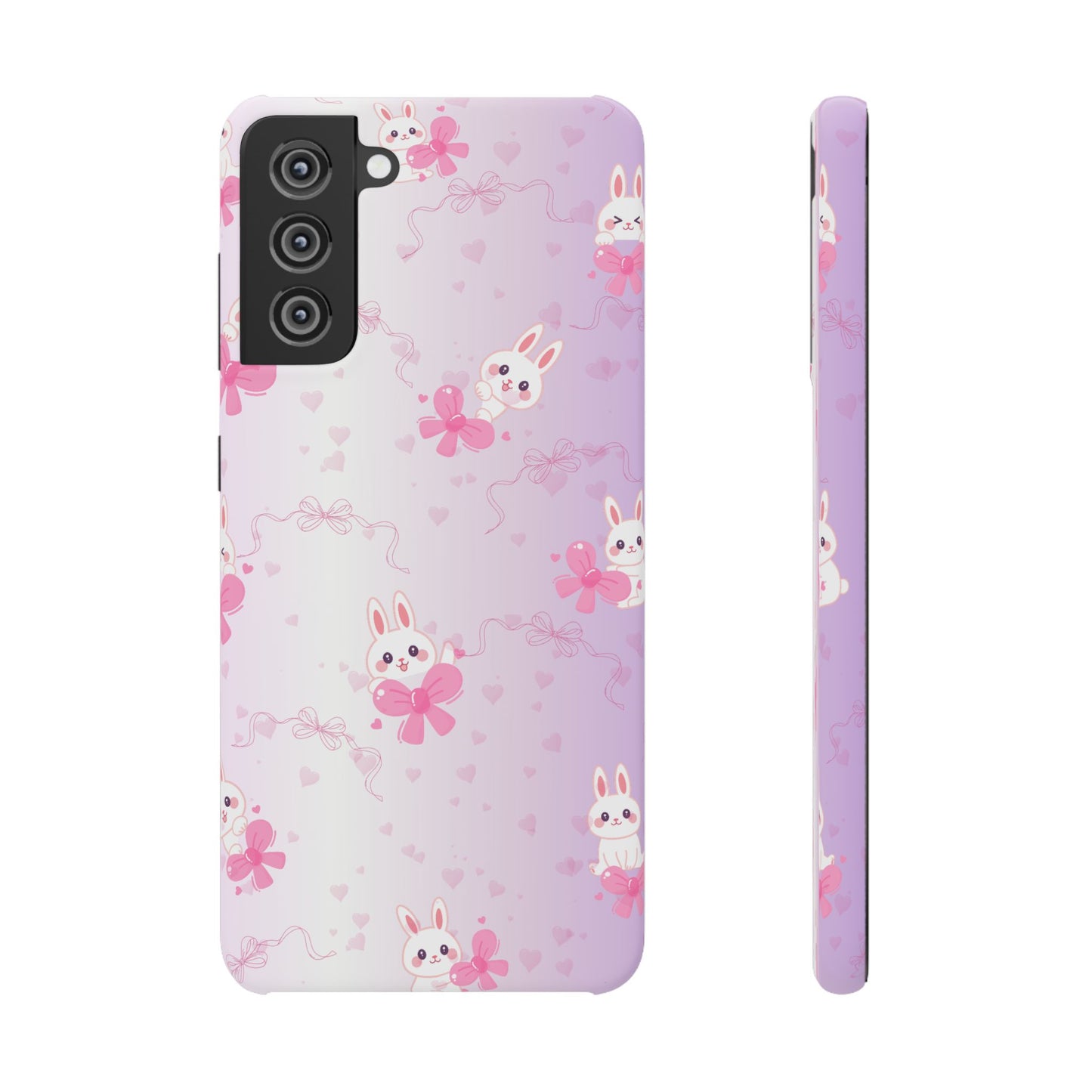 Cute Bunny Snap Cases, Pink Bunny Phone Case, Pastel Animal Phone Cover, Spring Accessories, Gift for Animal Lovers