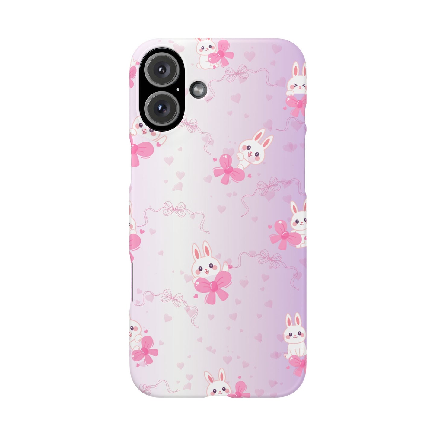 Cute Bunny Snap Cases, Pink Bunny Phone Case, Pastel Animal Phone Cover, Spring Accessories, Gift for Animal Lovers