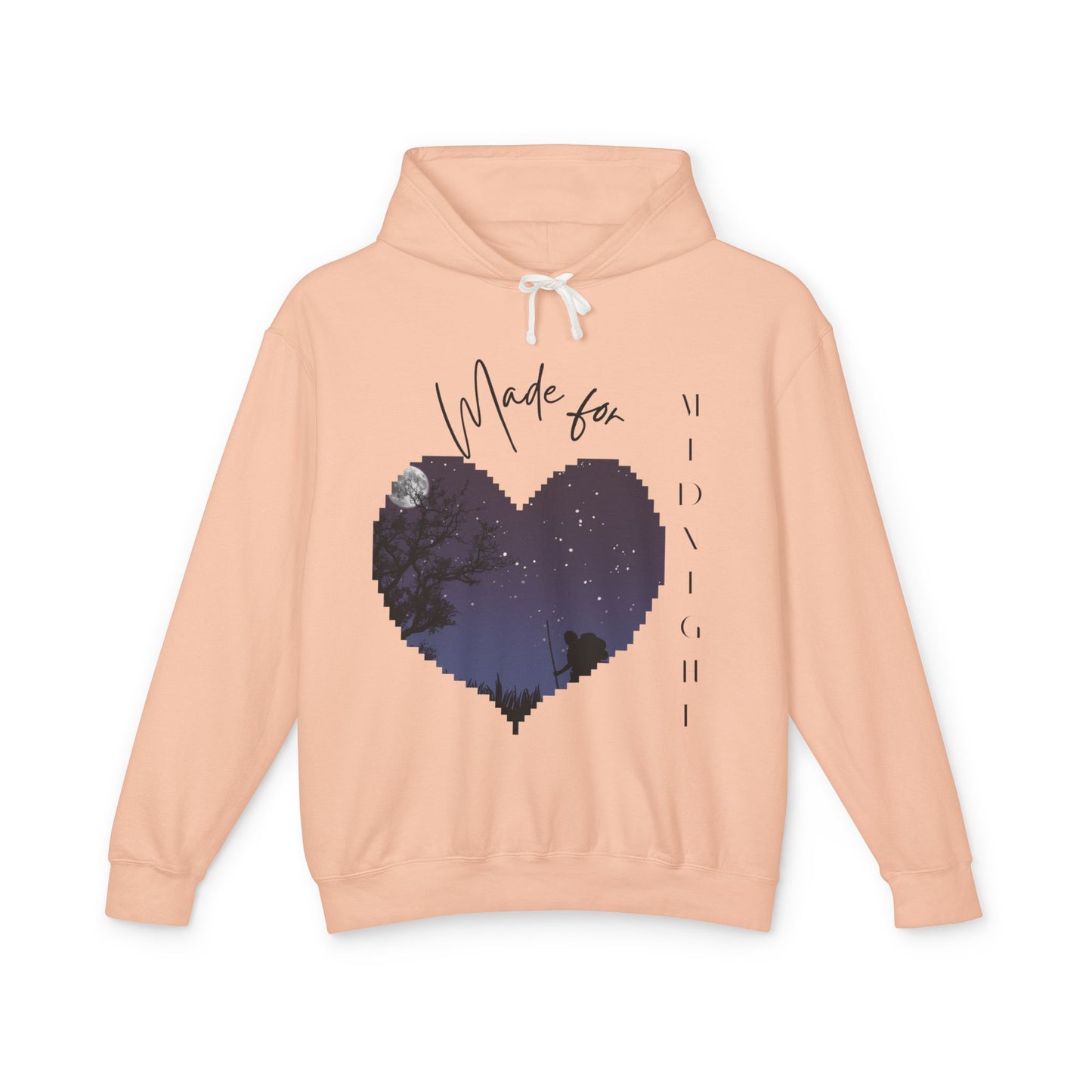 Midnight Love Lightweight Hoodie | Cozy Hooded Sweatshirt fo Ideal Gift for Friends, Casual Wear