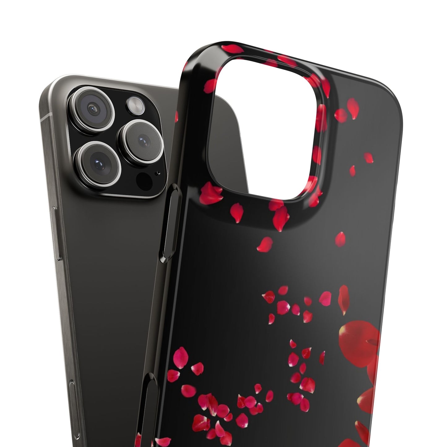 Romantic Rose Slim Phone Case - Floral Design, Love Gift, Phone Accessory, Customizable Cover, Valentine’s Day Present