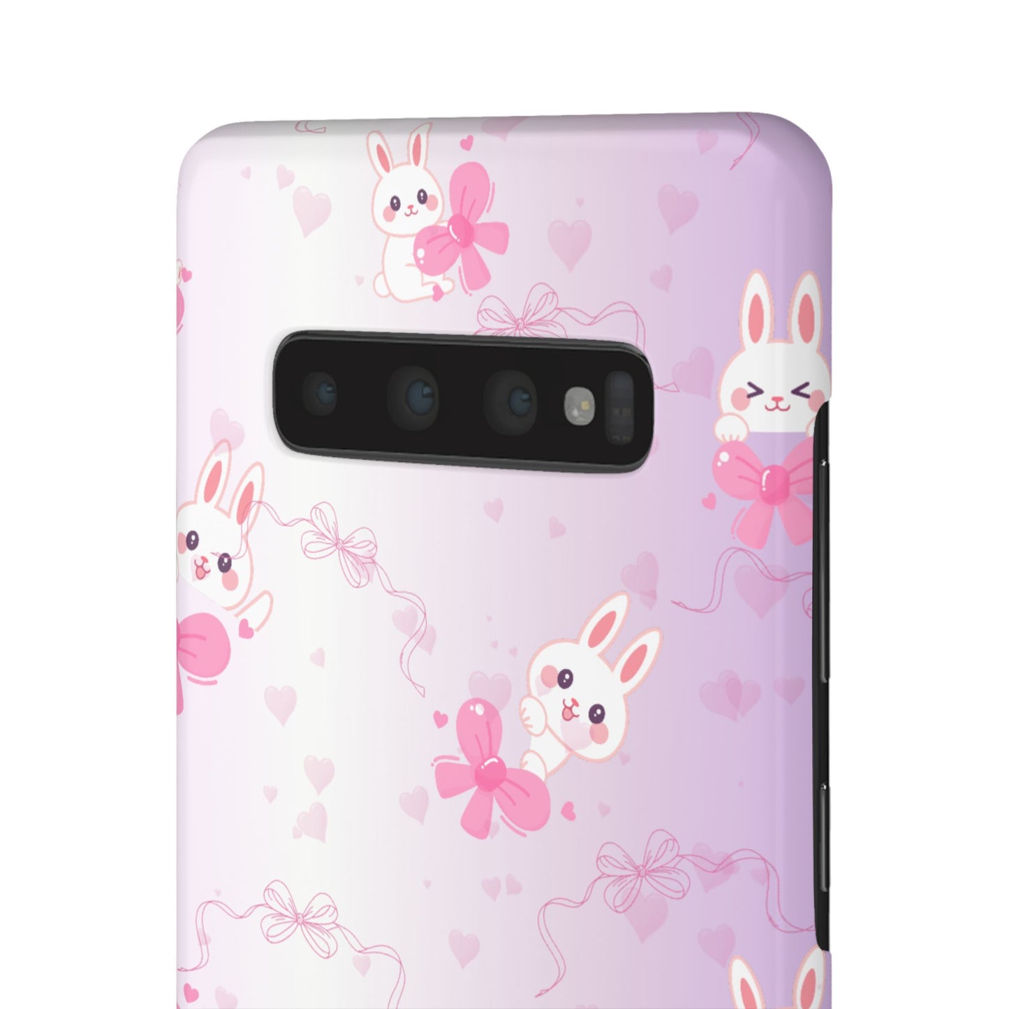 Cute Bunny Snap Cases, Pink Bunny Phone Case, Pastel Animal Phone Cover, Spring Accessories, Gift for Animal Lovers