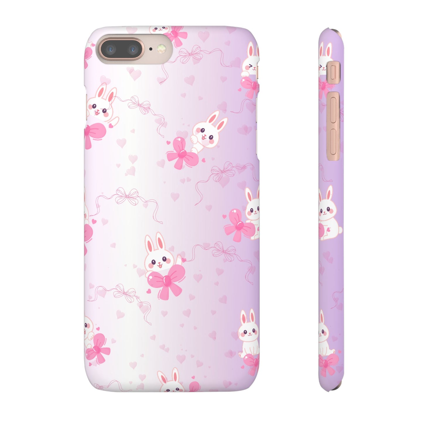 Cute Bunny Snap Cases, Pink Bunny Phone Case, Pastel Animal Phone Cover, Spring Accessories, Gift for Animal Lovers