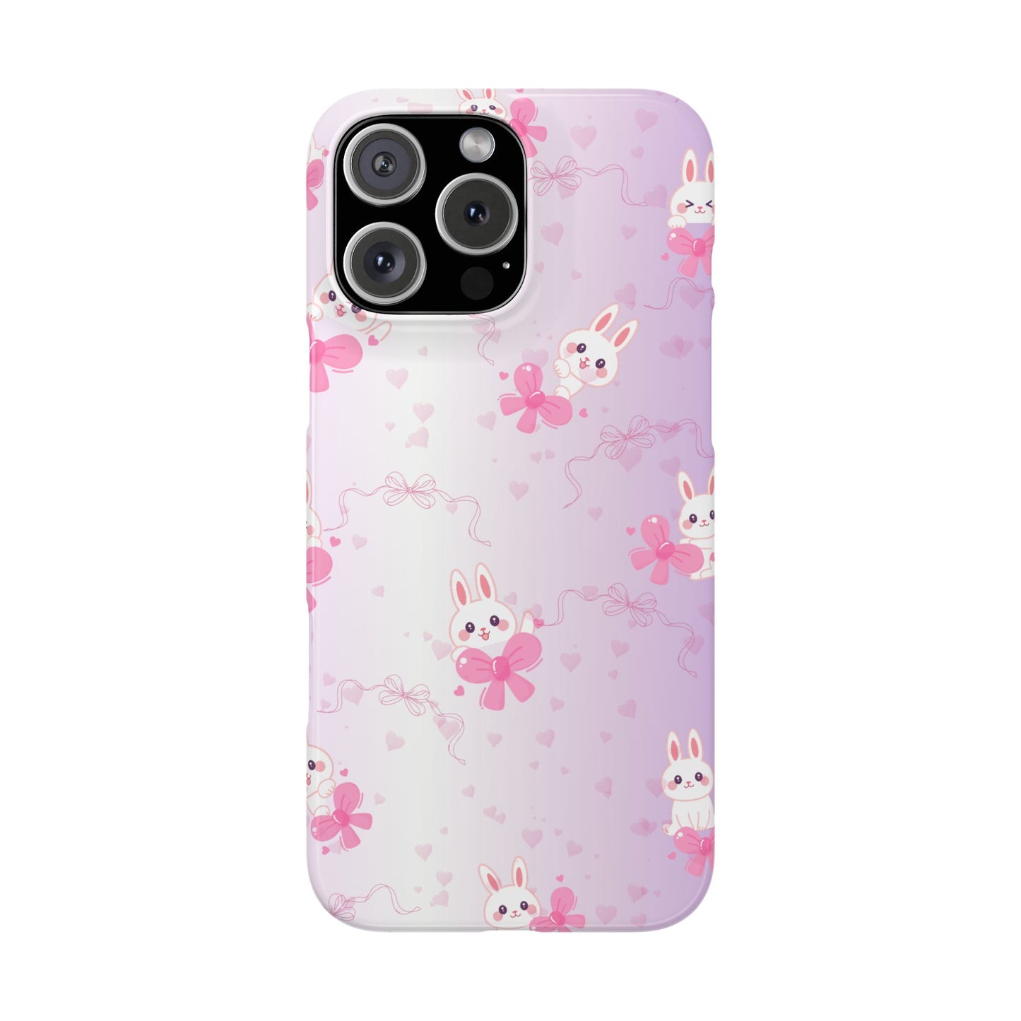 Cute Bunny Snap Cases, Pink Bunny Phone Case, Pastel Animal Phone Cover, Spring Accessories, Gift for Animal Lovers