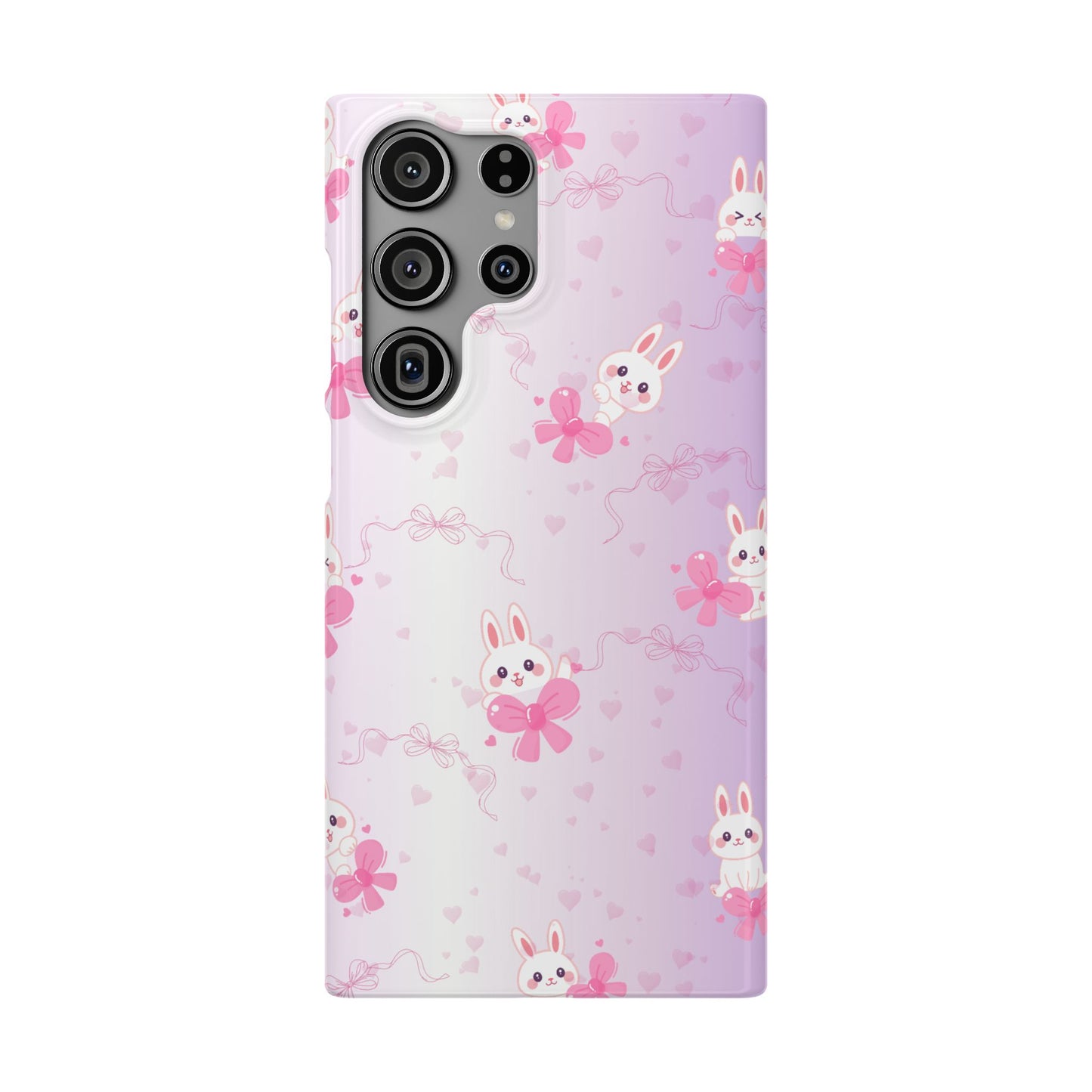 Cute Bunny Snap Cases, Pink Bunny Phone Case, Pastel Animal Phone Cover, Spring Accessories, Gift for Animal Lovers