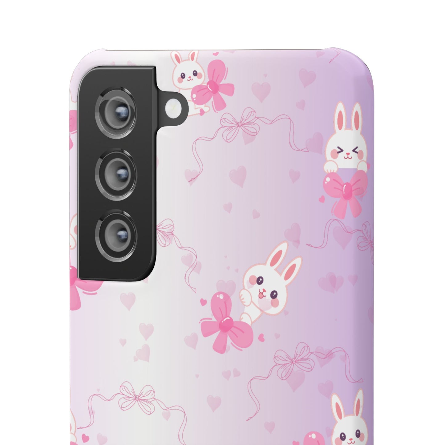 Cute Bunny Snap Cases, Pink Bunny Phone Case, Pastel Animal Phone Cover, Spring Accessories, Gift for Animal Lovers