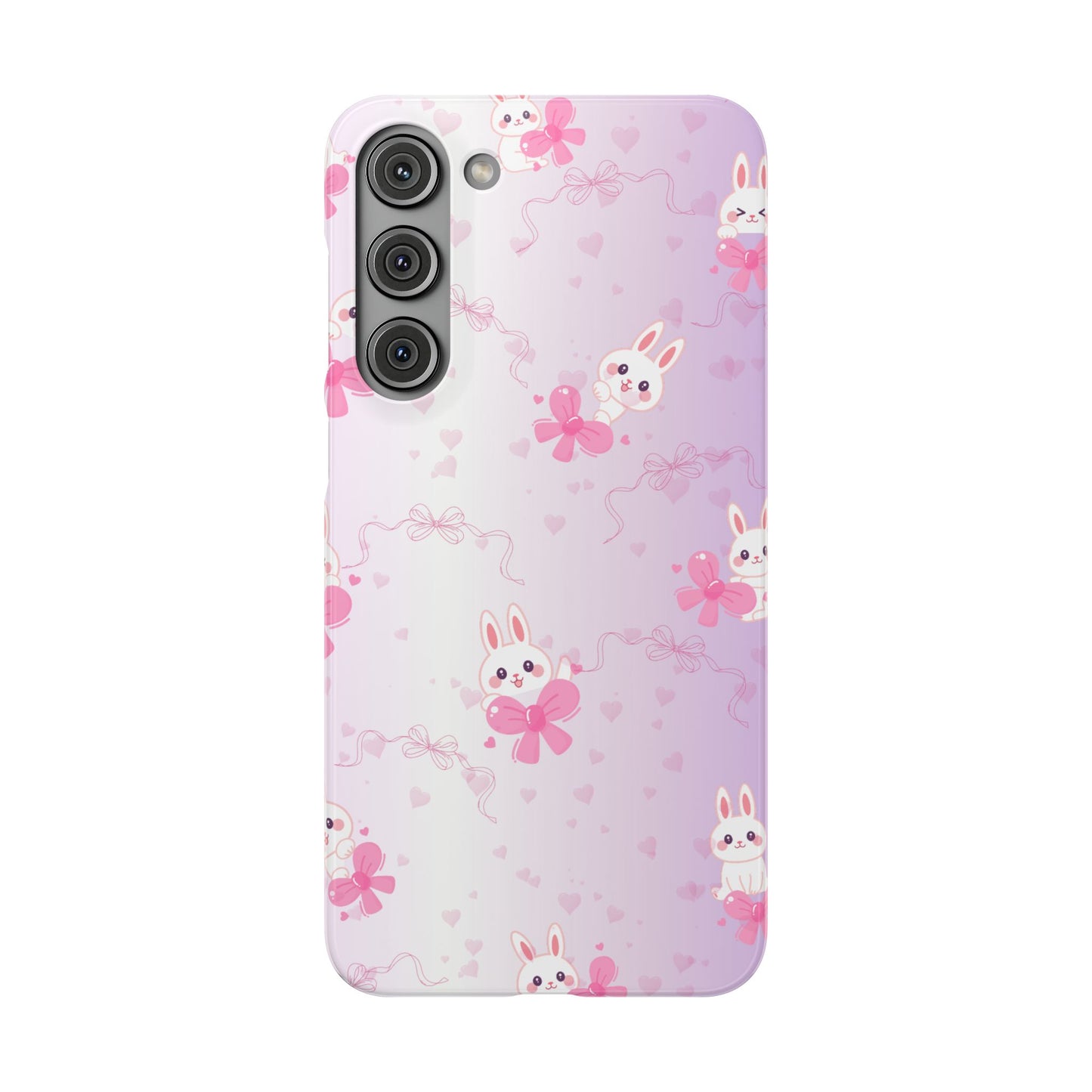 Cute Bunny Snap Cases, Pink Bunny Phone Case, Pastel Animal Phone Cover, Spring Accessories, Gift for Animal Lovers