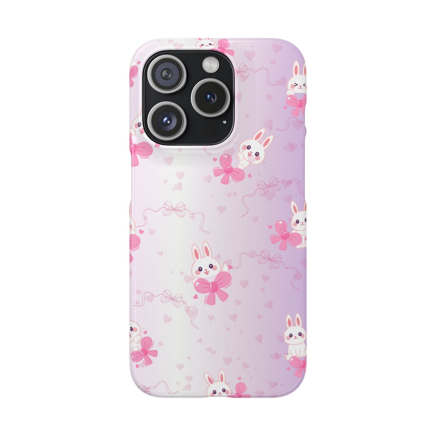 Cute Bunny Snap Cases, Pink Bunny Phone Case, Pastel Animal Phone Cover, Spring Accessories, Gift for Animal Lovers