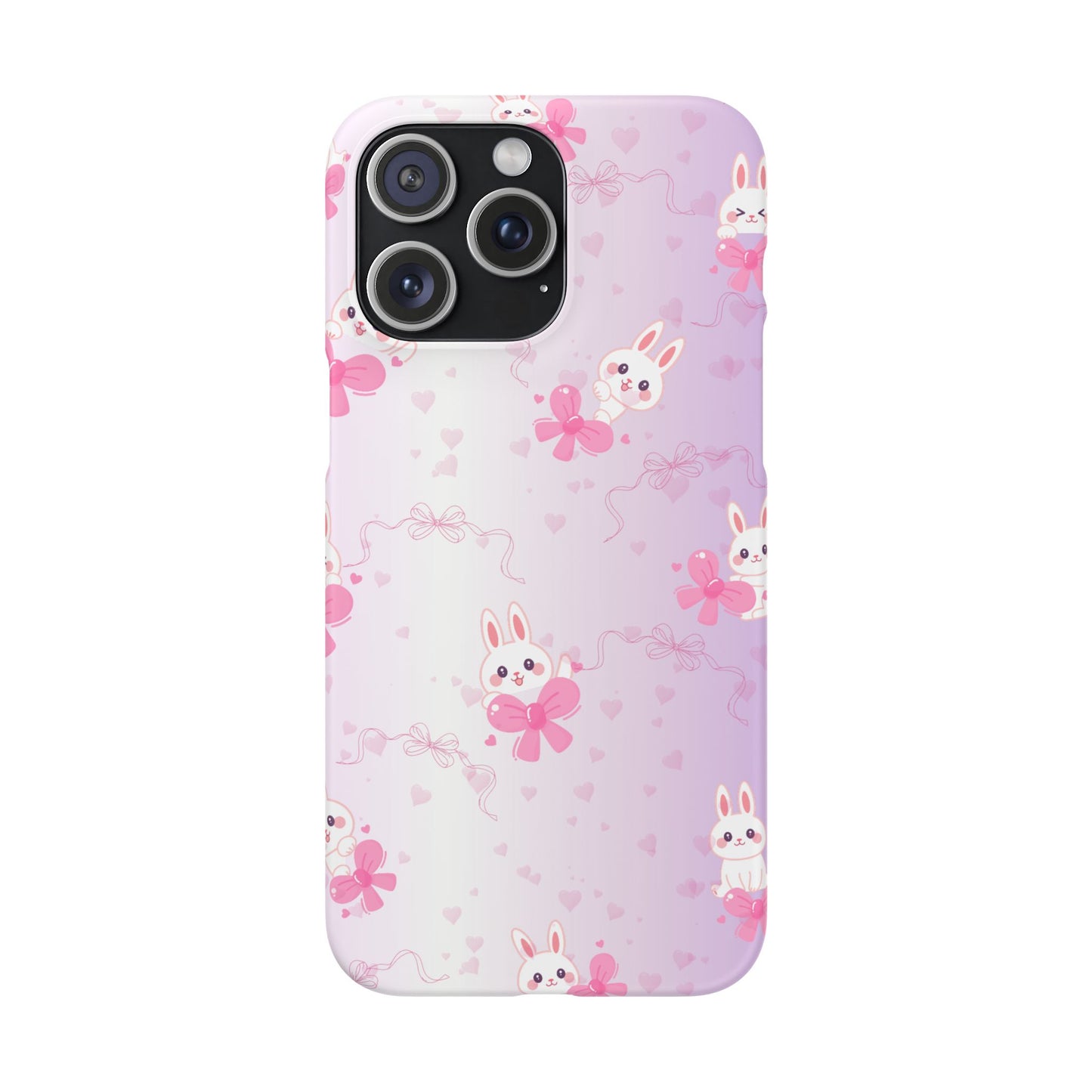 Cute Bunny Snap Cases, Pink Bunny Phone Case, Pastel Animal Phone Cover, Spring Accessories, Gift for Animal Lovers