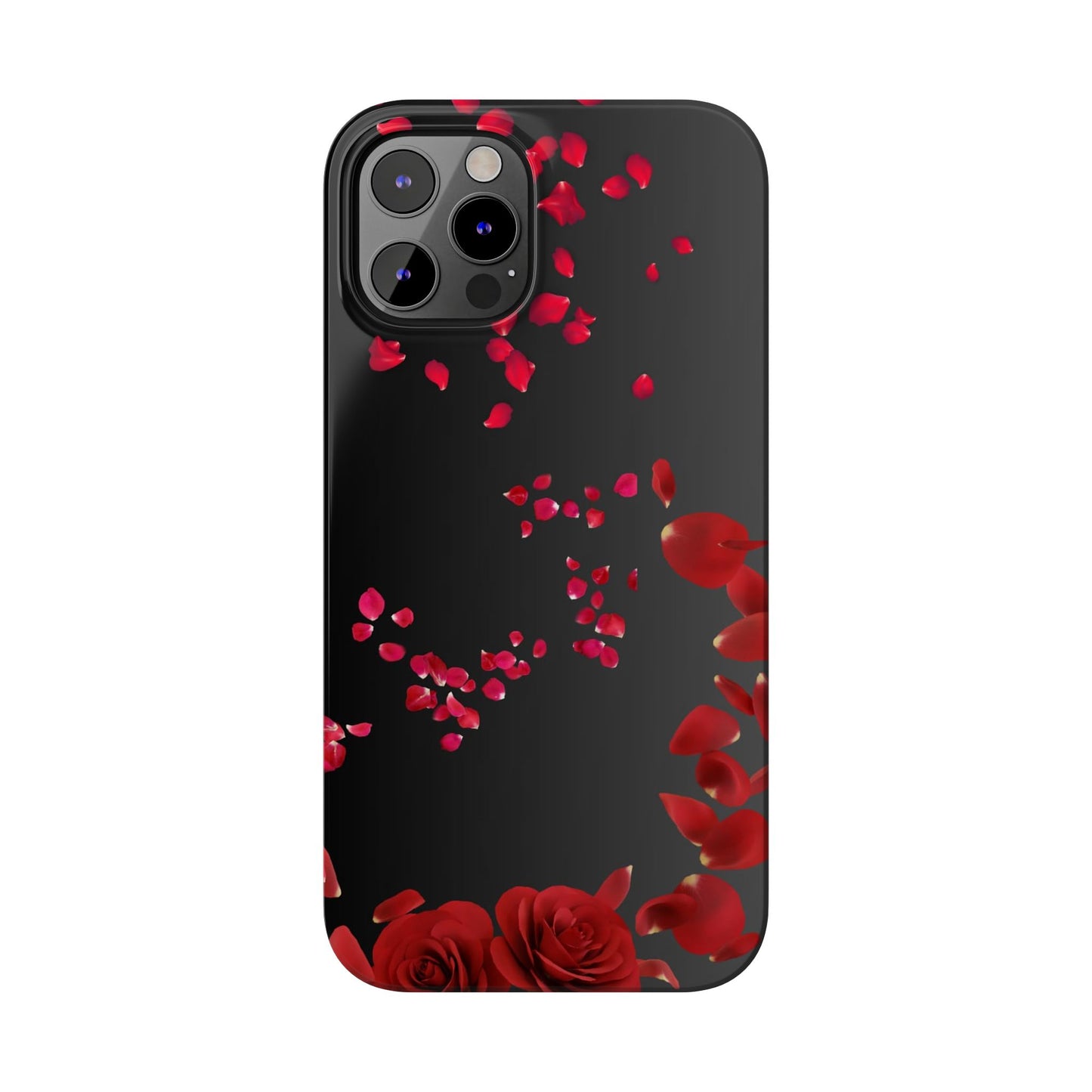 Romantic Rose Slim Phone Case - Floral Design, Love Gift, Phone Accessory, Customizable Cover, Valentine’s Day Present