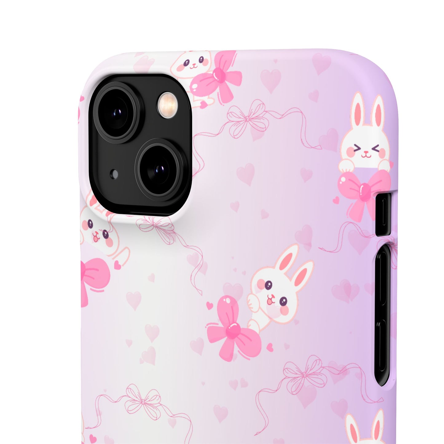 Cute Bunny Snap Cases, Pink Bunny Phone Case, Pastel Animal Phone Cover, Spring Accessories, Gift for Animal Lovers