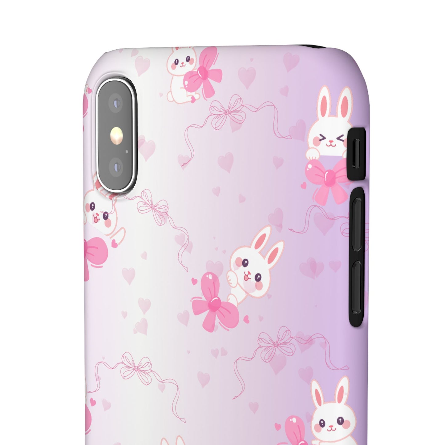 Cute Bunny Snap Cases, Pink Bunny Phone Case, Pastel Animal Phone Cover, Spring Accessories, Gift for Animal Lovers