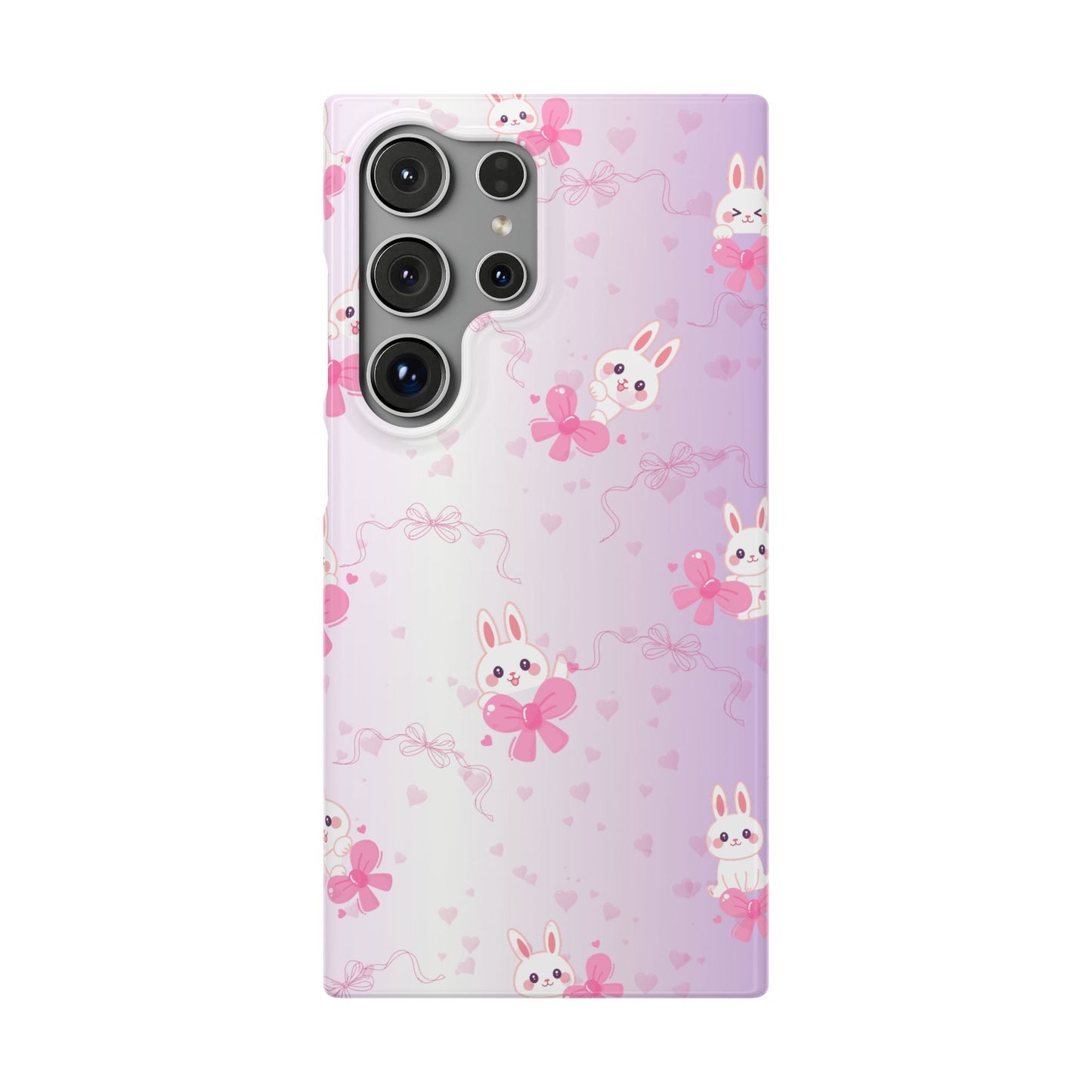 Cute Bunny Snap Cases, Pink Bunny Phone Case, Pastel Animal Phone Cover, Spring Accessories, Gift for Animal Lovers
