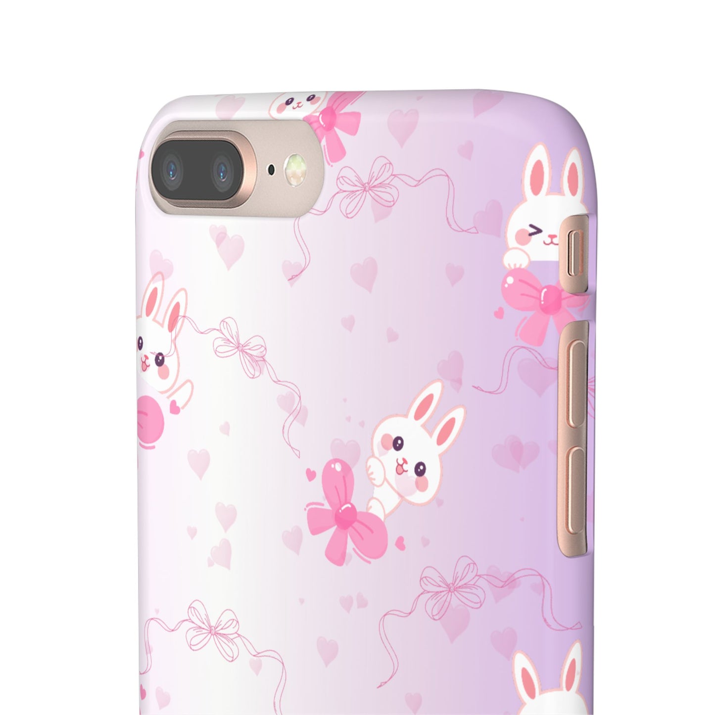 Cute Bunny Snap Cases, Pink Bunny Phone Case, Pastel Animal Phone Cover, Spring Accessories, Gift for Animal Lovers