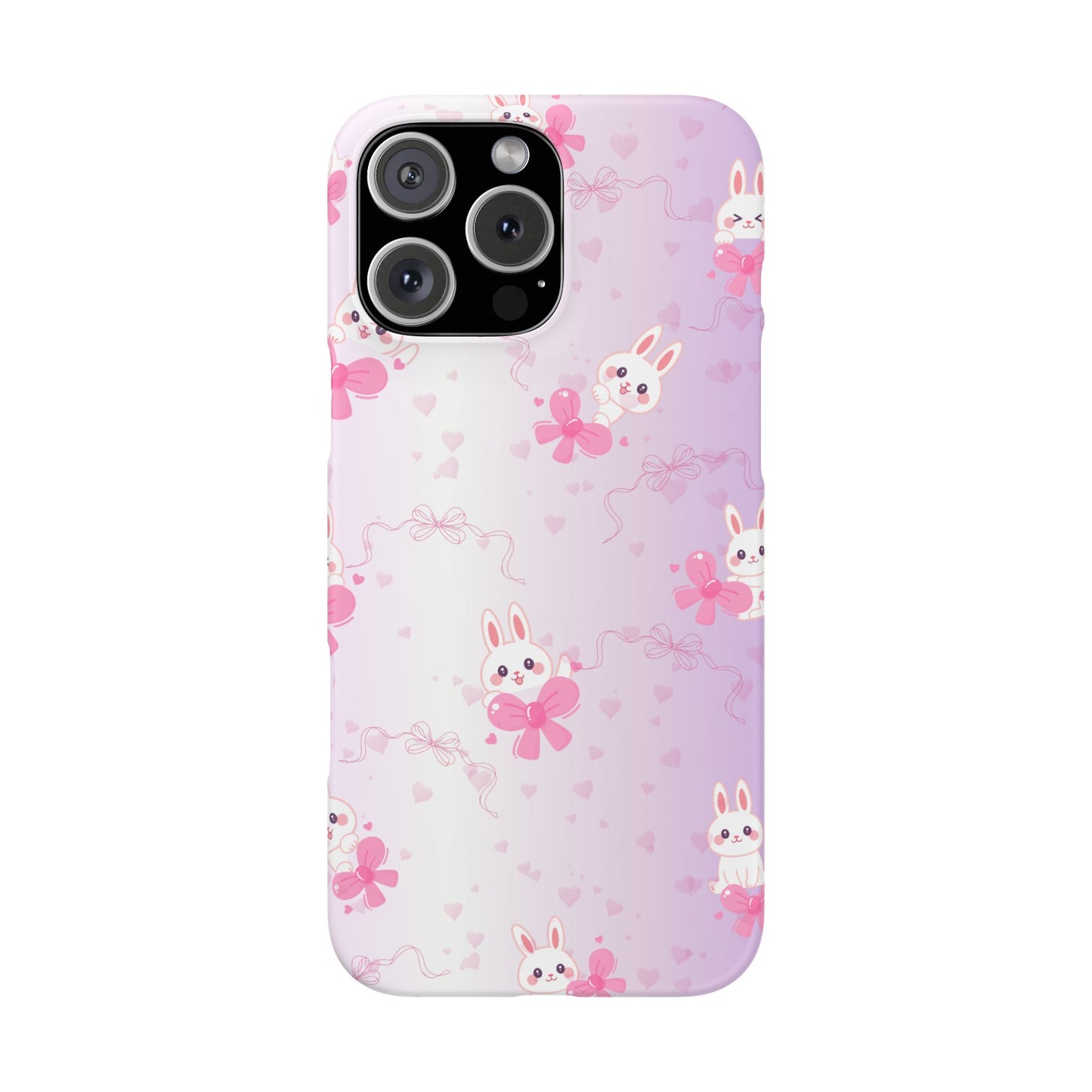 Cute Bunny Snap Cases, Pink Bunny Phone Case, Pastel Animal Phone Cover, Spring Accessories, Gift for Animal Lovers