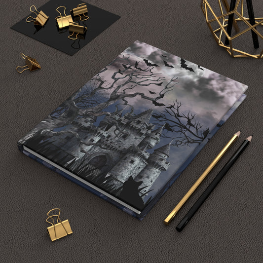 Spooky Castle Hardcover Journal – Gothic Haunted Diary & Halloween Notebook