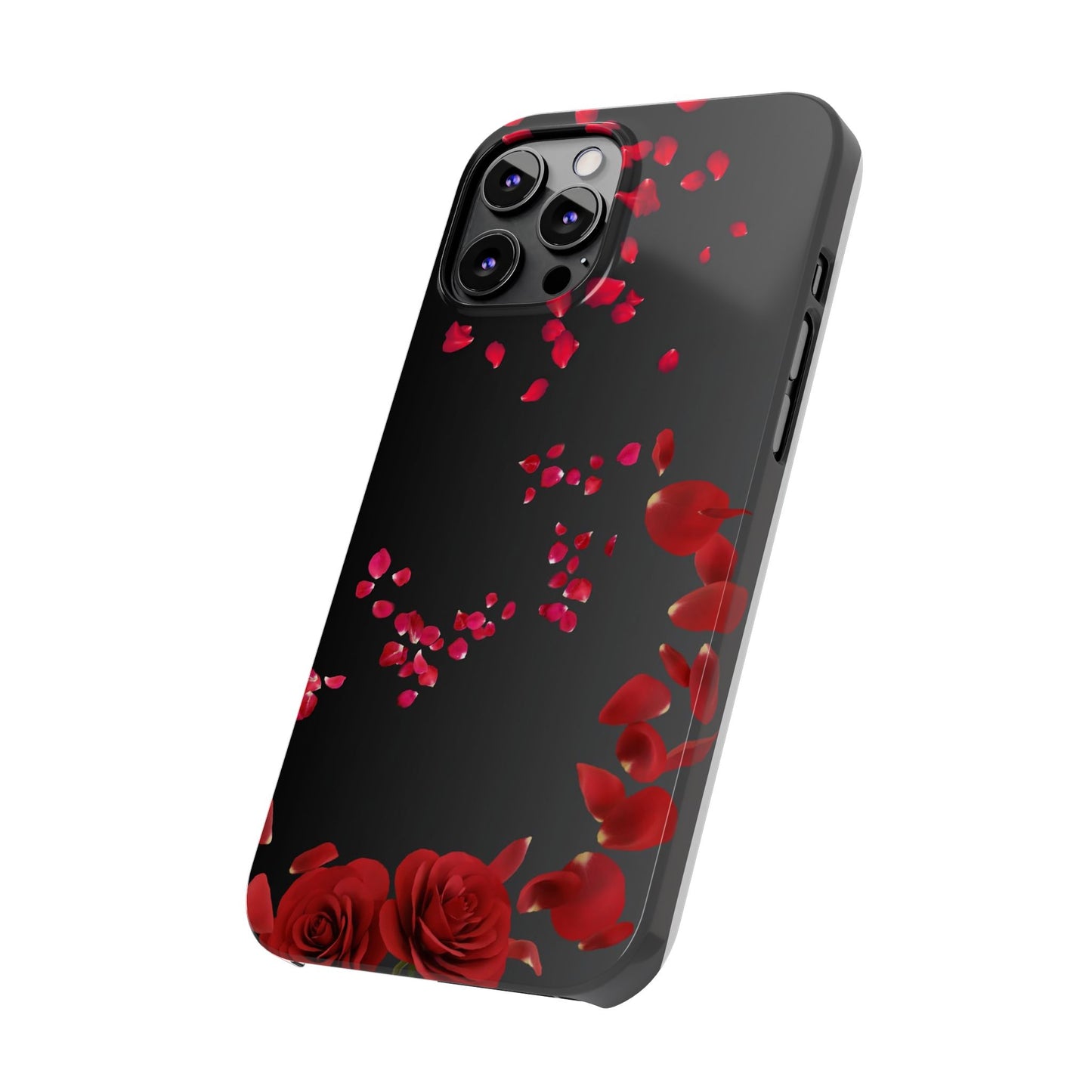 Romantic Rose Slim Phone Case - Floral Design, Love Gift, Phone Accessory, Customizable Cover, Valentine’s Day Present