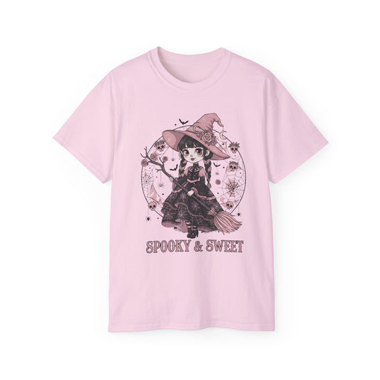 Spooky & Sweet Witch Halloween T-Shirt | Cute Witchy Unisex Graphic Tee
