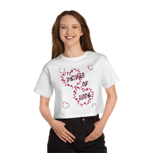Cropped T-Shirt 'Petals of Love' for Women