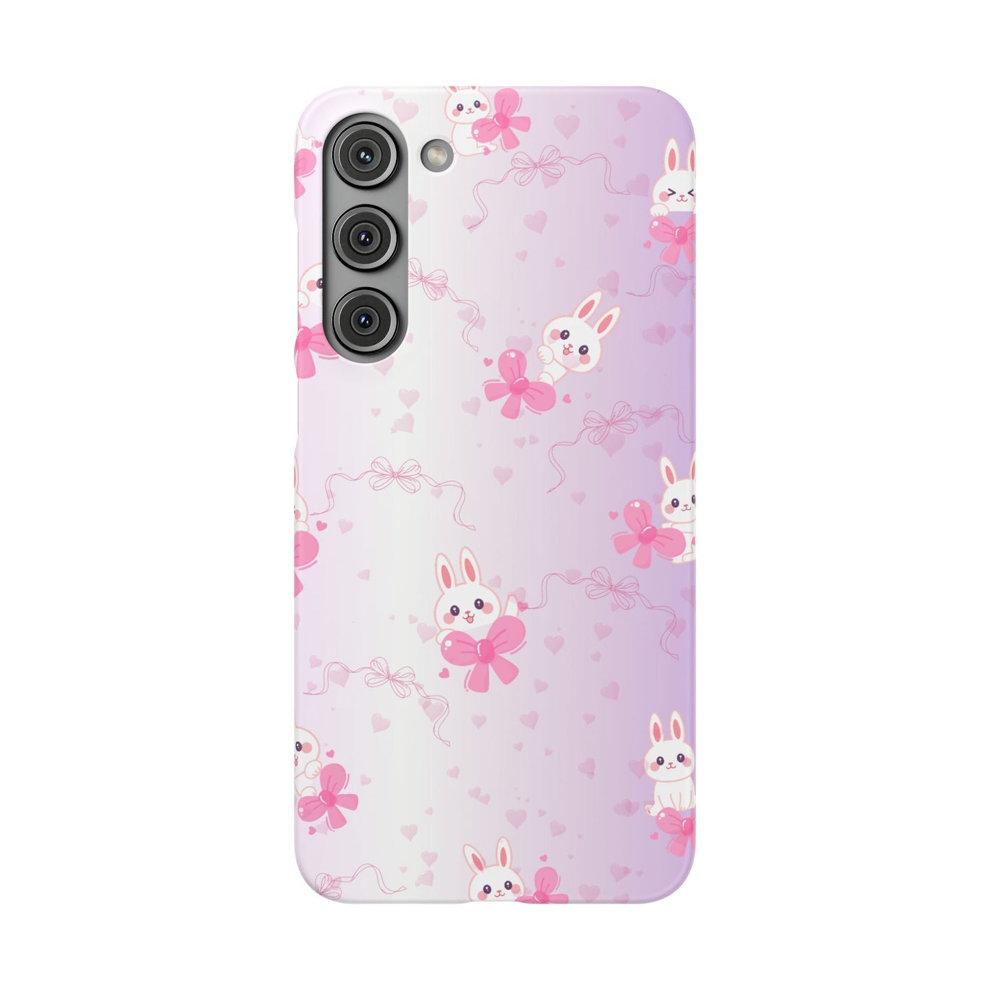 Cute Bunny Snap Cases, Pink Bunny Phone Case, Pastel Animal Phone Cover, Spring Accessories, Gift for Animal Lovers