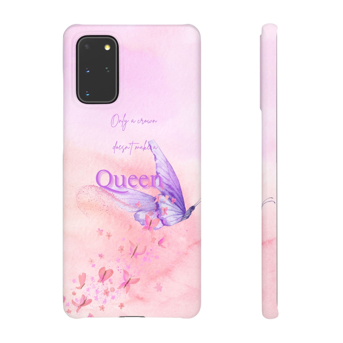 Butterfly Queen Phone Case, Floral Snap Case for Women, Dreamy Aesthetic