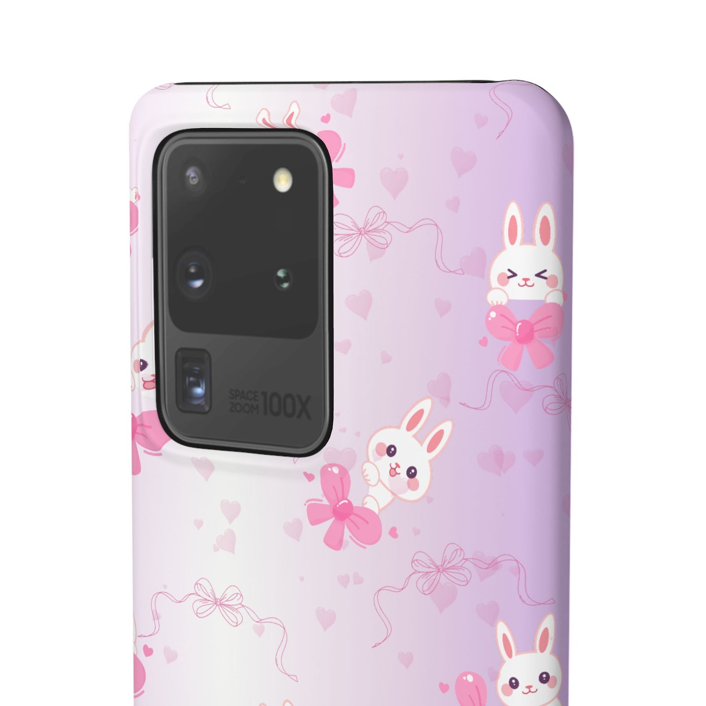 Cute Bunny Snap Cases, Pink Bunny Phone Case, Pastel Animal Phone Cover, Spring Accessories, Gift for Animal Lovers