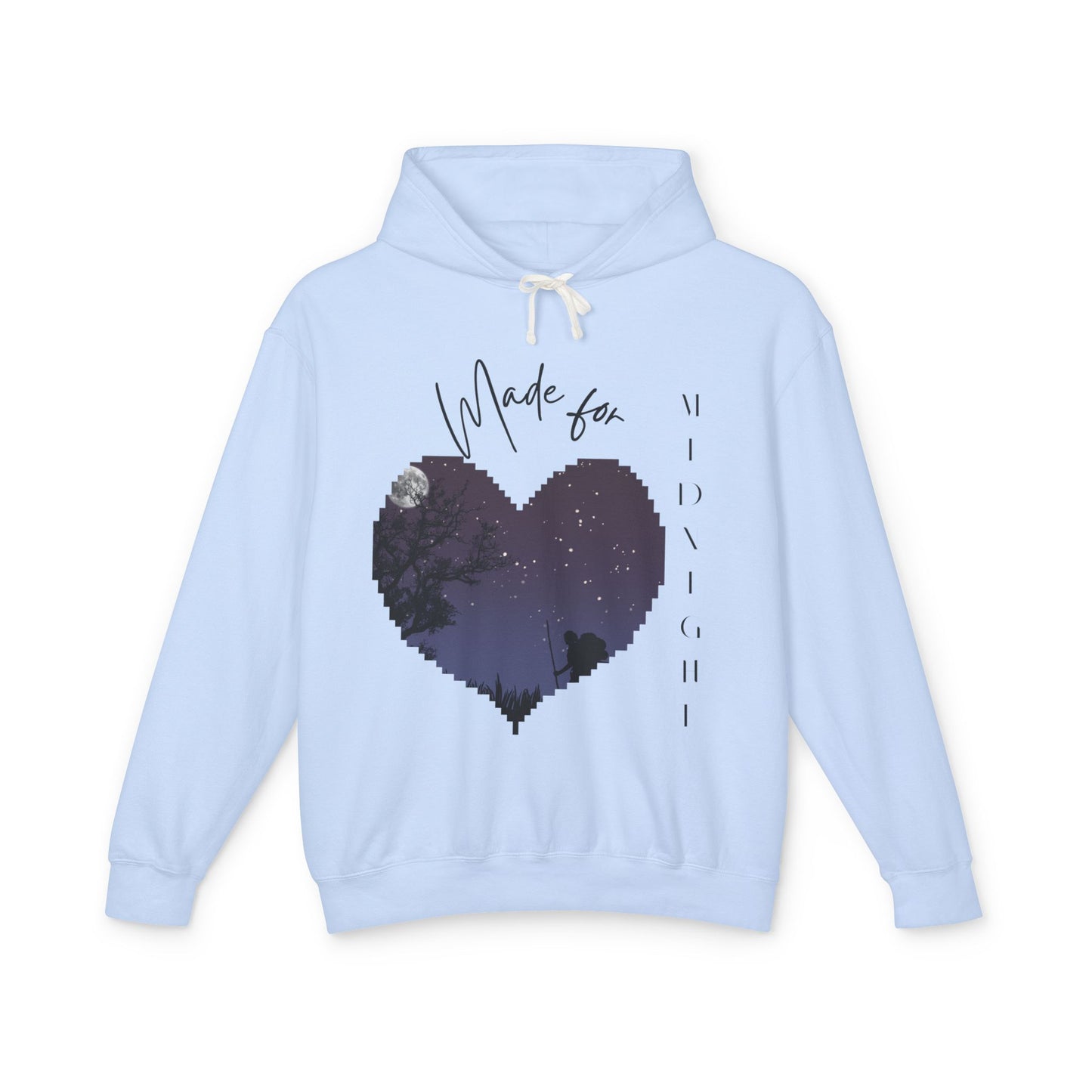Midnight Love Lightweight Hoodie | Cozy Hooded Sweatshirt fo Ideal Gift for Friends, Casual Wear