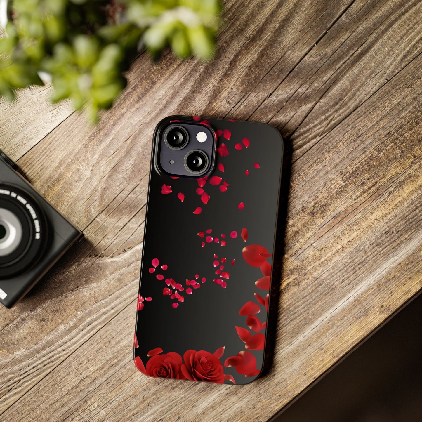 Romantic Rose Slim Phone Case - Floral Design, Love Gift, Phone Accessory, Customizable Cover, Valentine’s Day Present