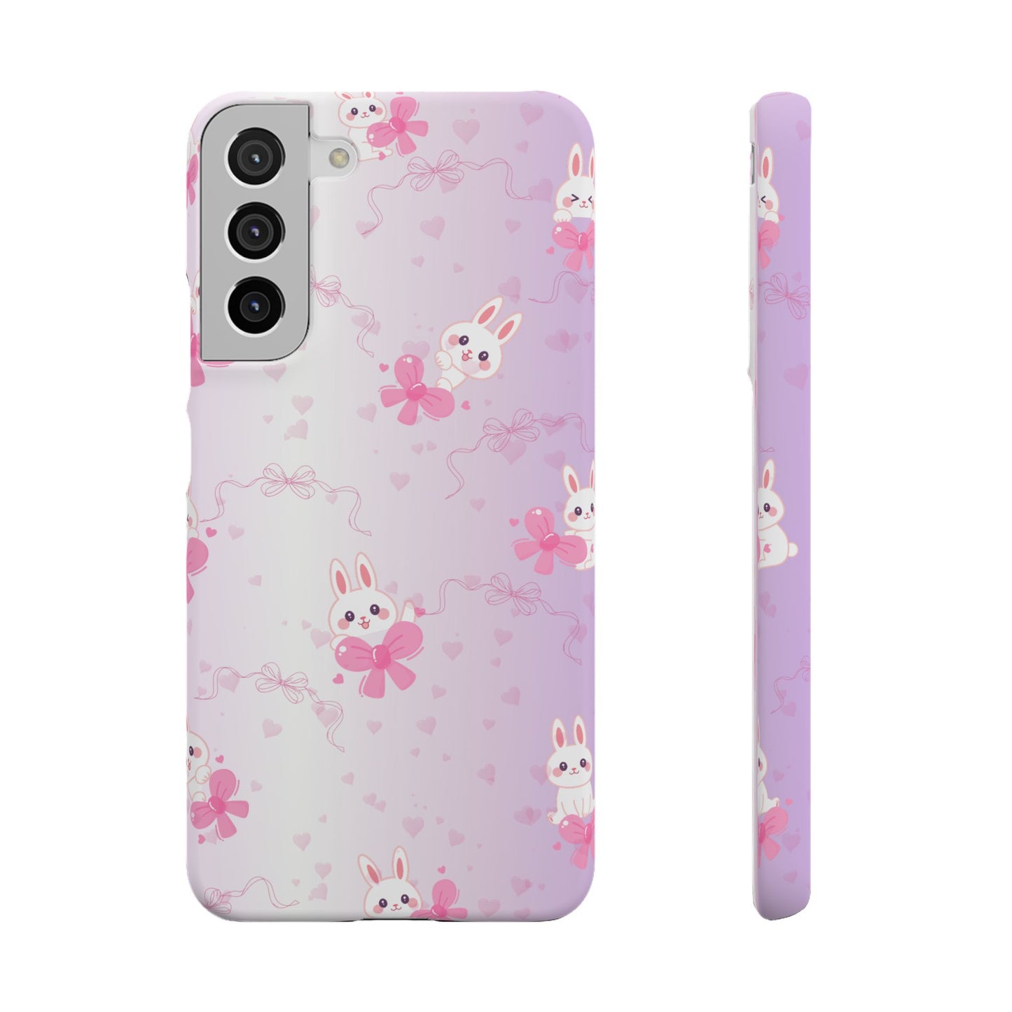 Cute Bunny Snap Cases, Pink Bunny Phone Case, Pastel Animal Phone Cover, Spring Accessories, Gift for Animal Lovers