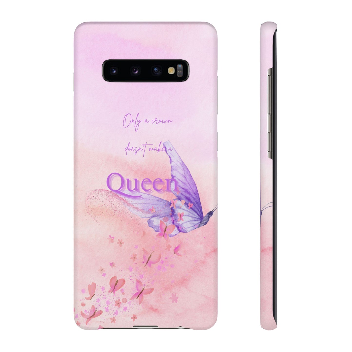 Butterfly Queen Phone Case, Floral Snap Case for Women, Dreamy Aesthetic