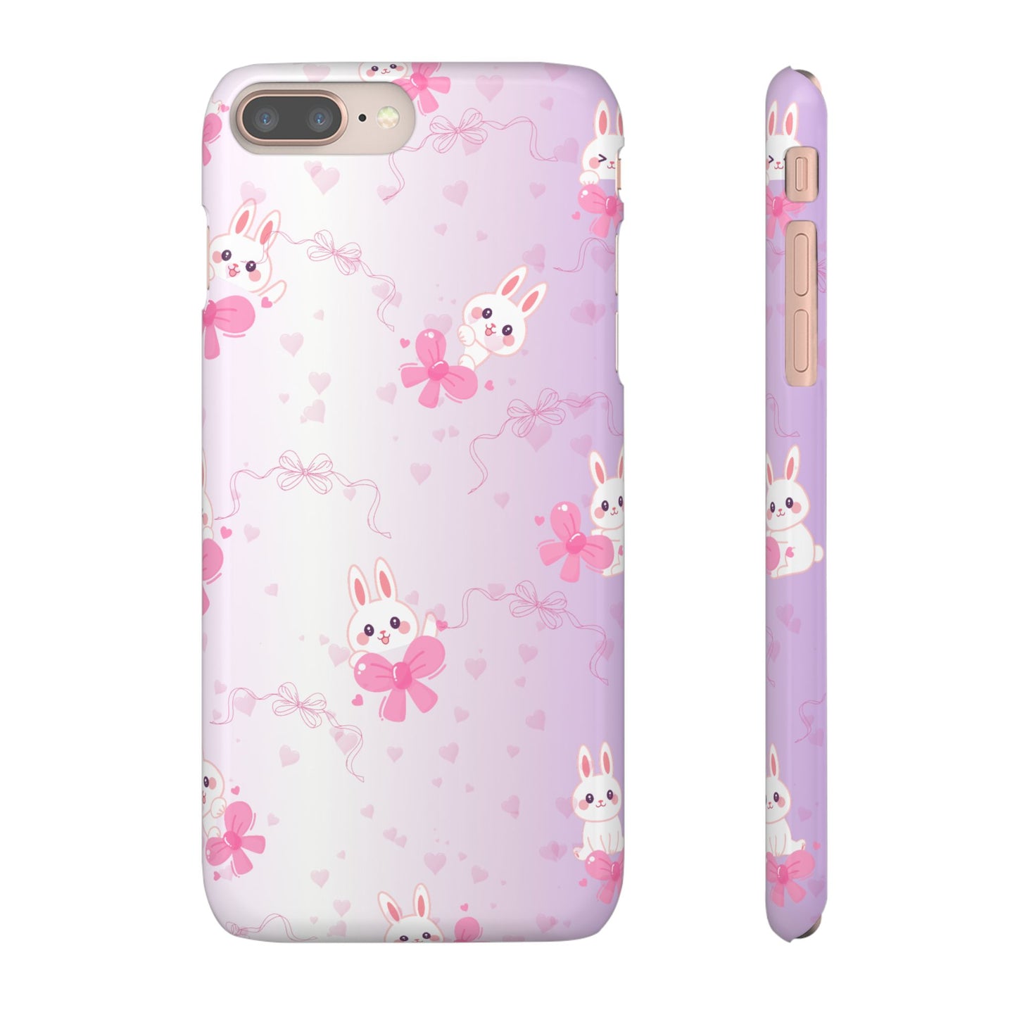 Cute Bunny Snap Cases, Pink Bunny Phone Case, Pastel Animal Phone Cover, Spring Accessories, Gift for Animal Lovers
