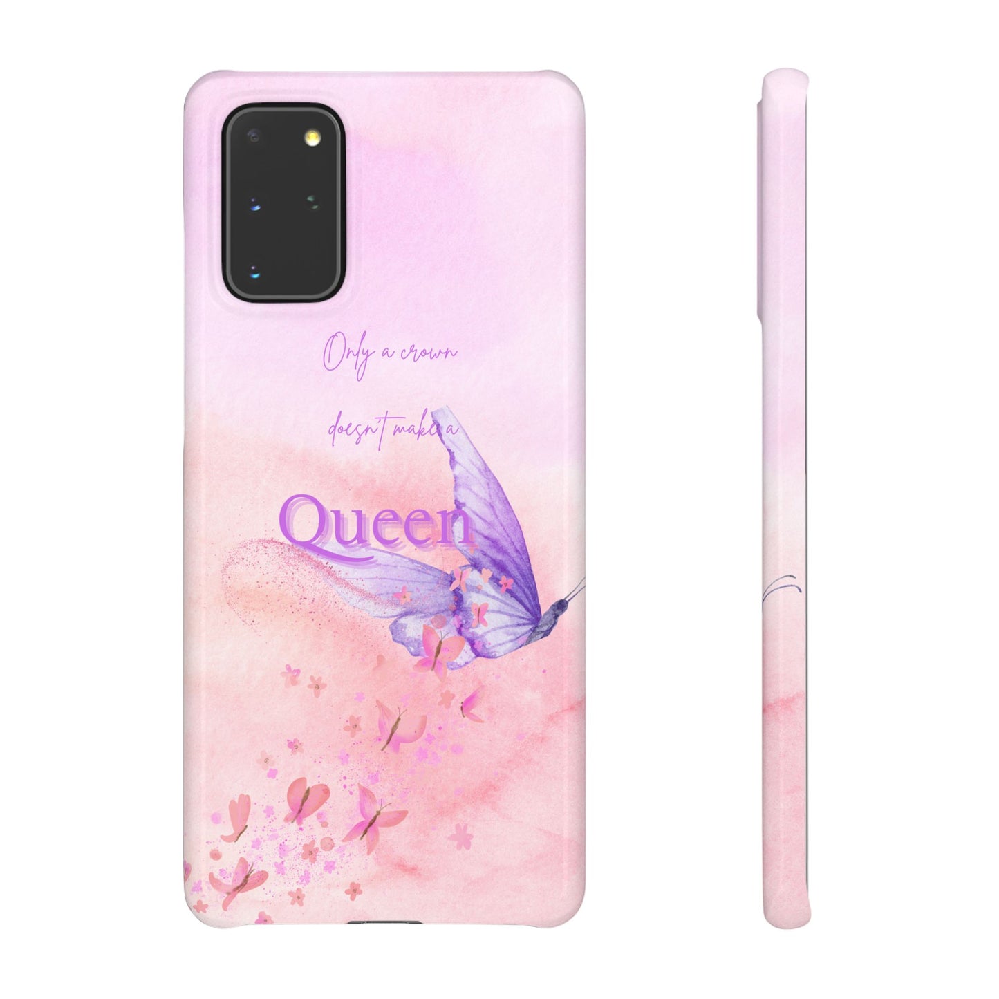 Butterfly Queen Phone Case, Floral Snap Case for Women, Dreamy Aesthetic
