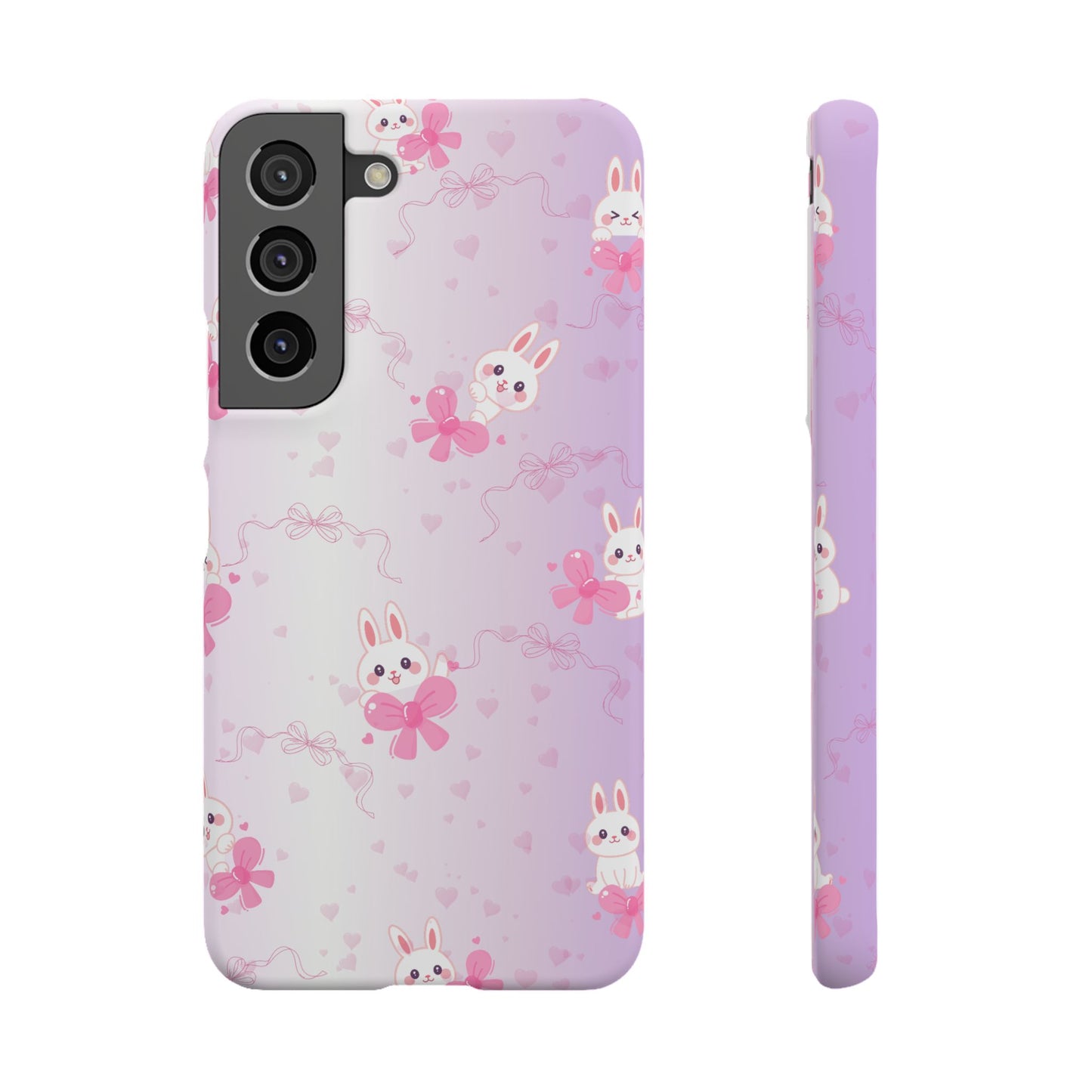Cute Bunny Snap Cases, Pink Bunny Phone Case, Pastel Animal Phone Cover, Spring Accessories, Gift for Animal Lovers