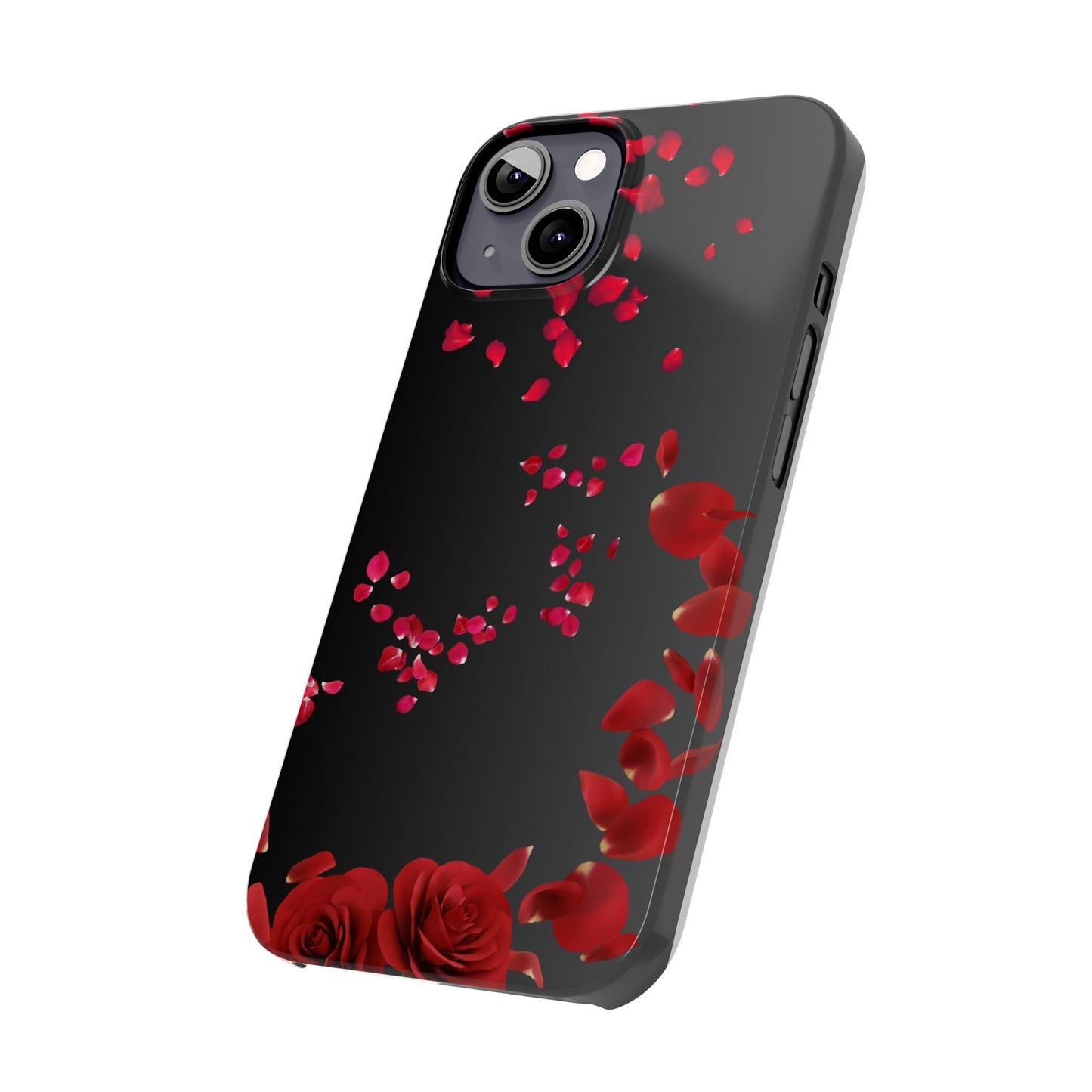 Romantic Rose Slim Phone Case - Floral Design, Love Gift, Phone Accessory, Customizable Cover, Valentine’s Day Present