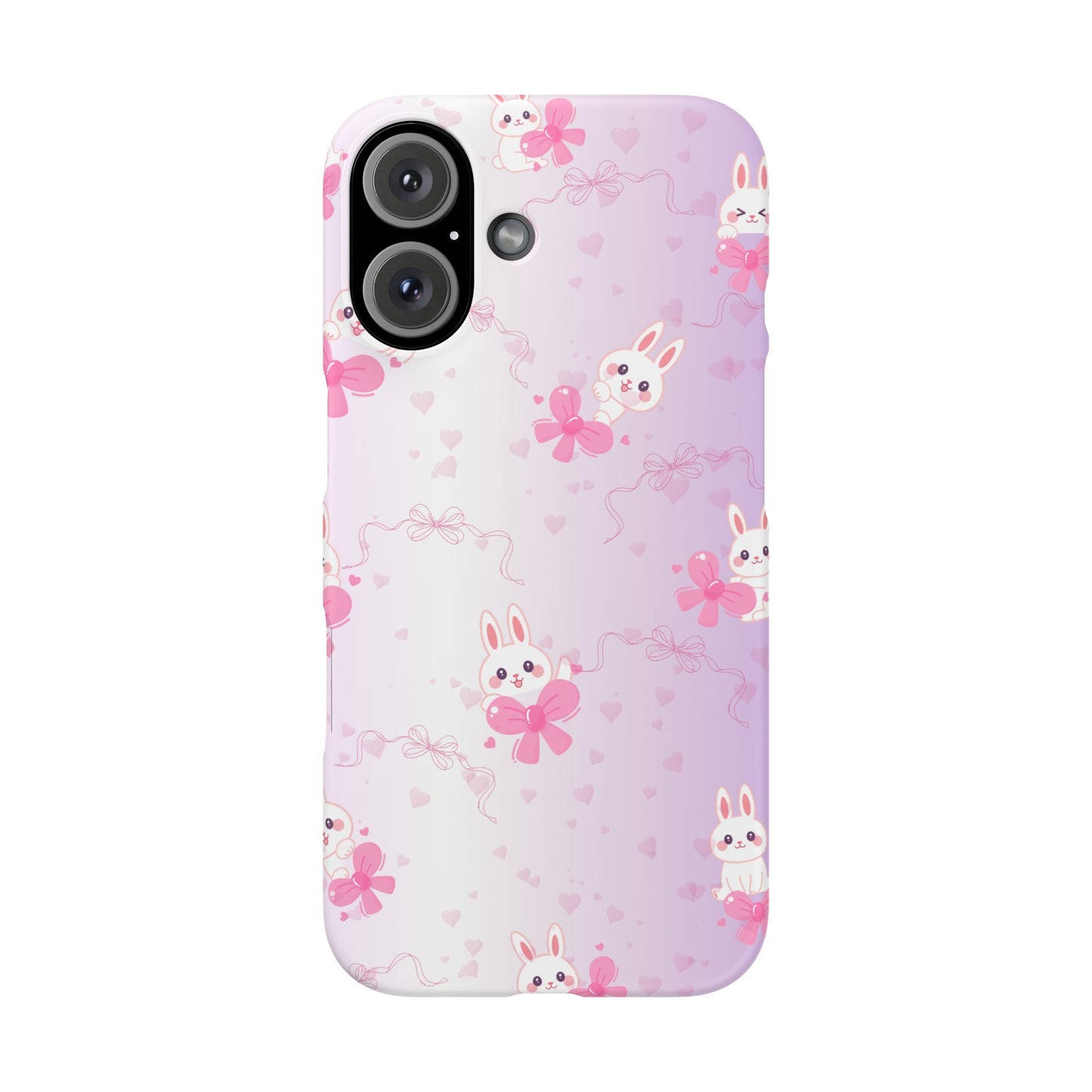 Cute Bunny Snap Cases, Pink Bunny Phone Case, Pastel Animal Phone Cover, Spring Accessories, Gift for Animal Lovers